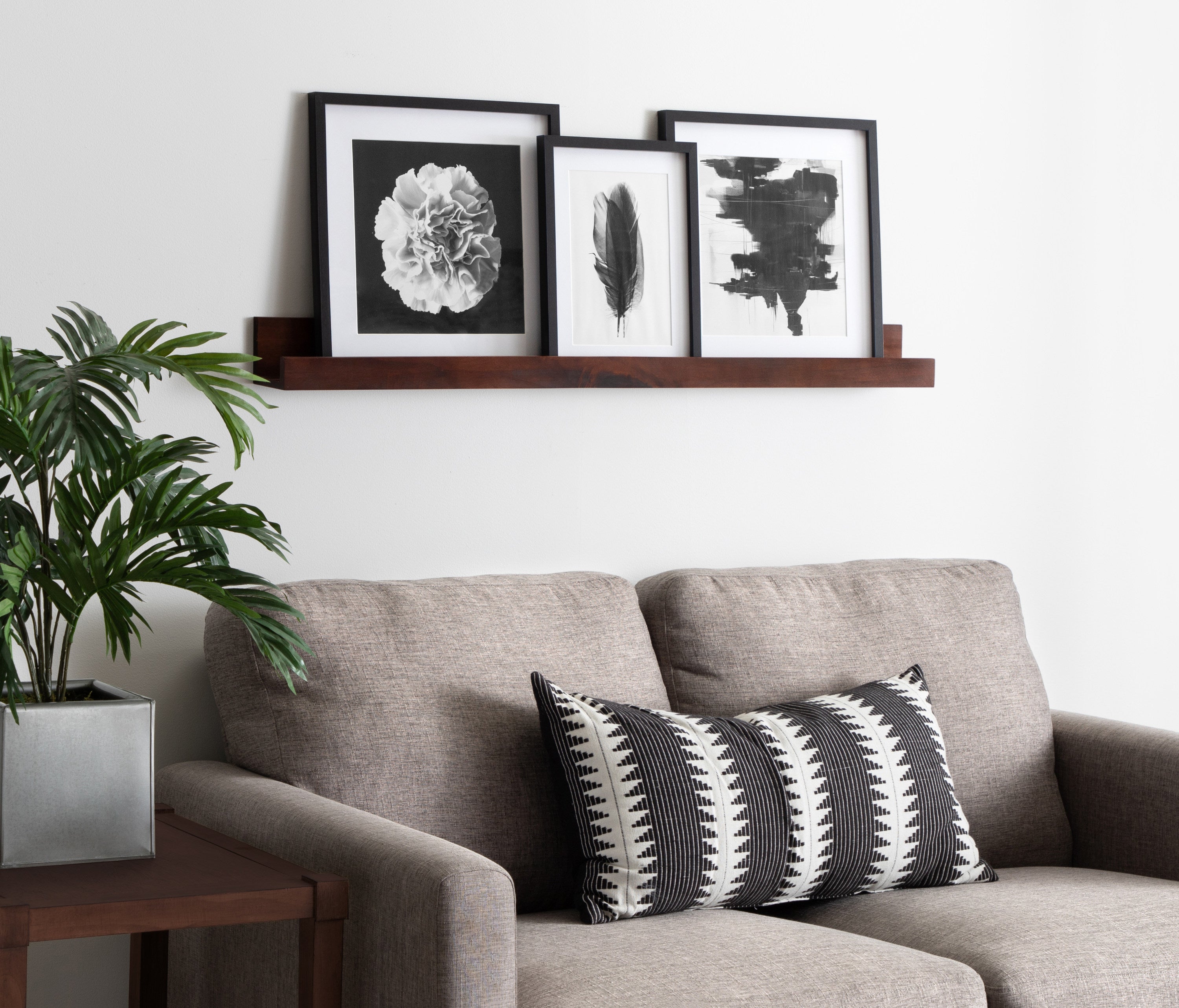 Levie Wooden Picture Ledge Wall Shelf
