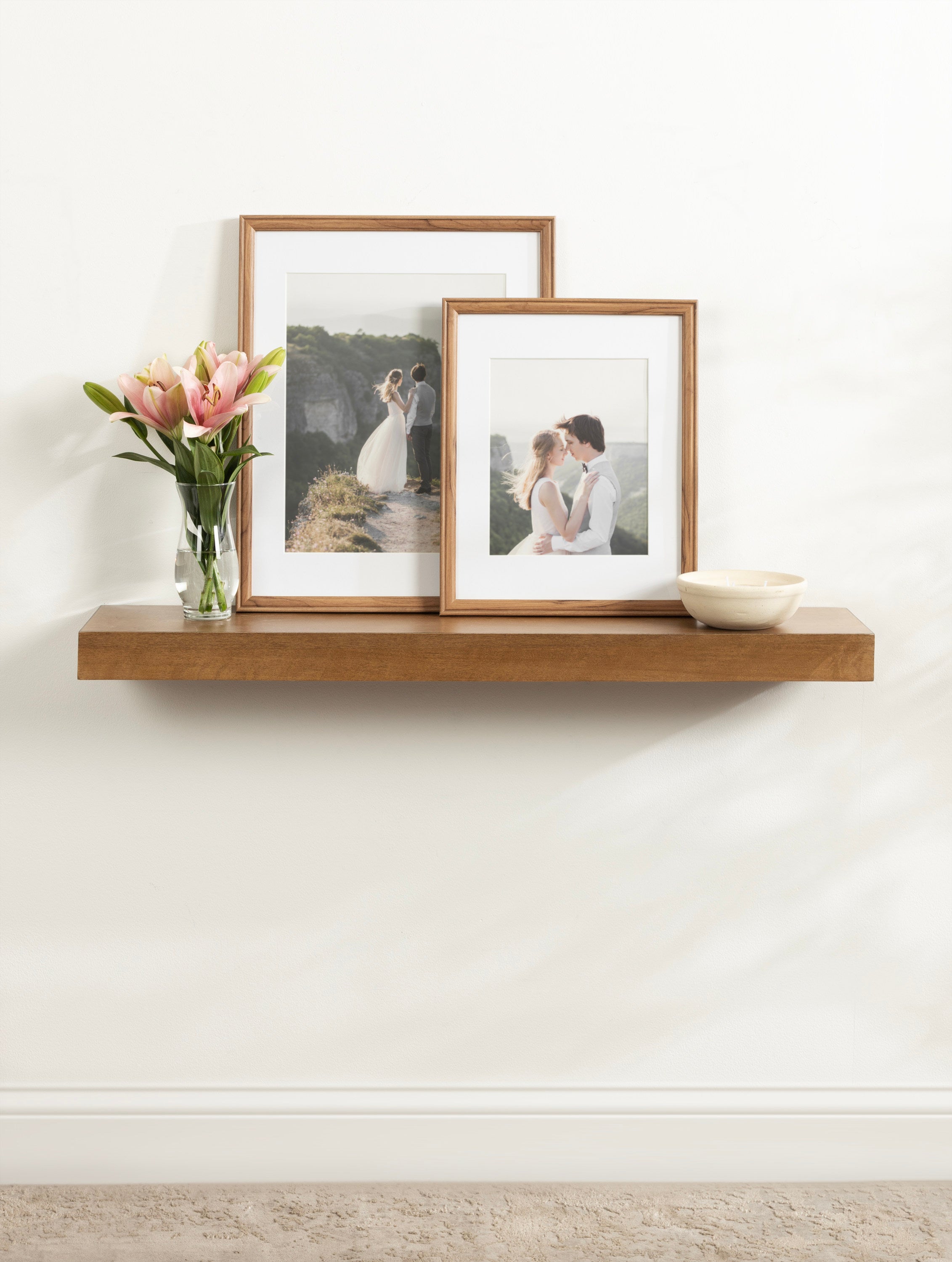Floating Shelf 1 Piece 36 Inch Rustic Brown 8