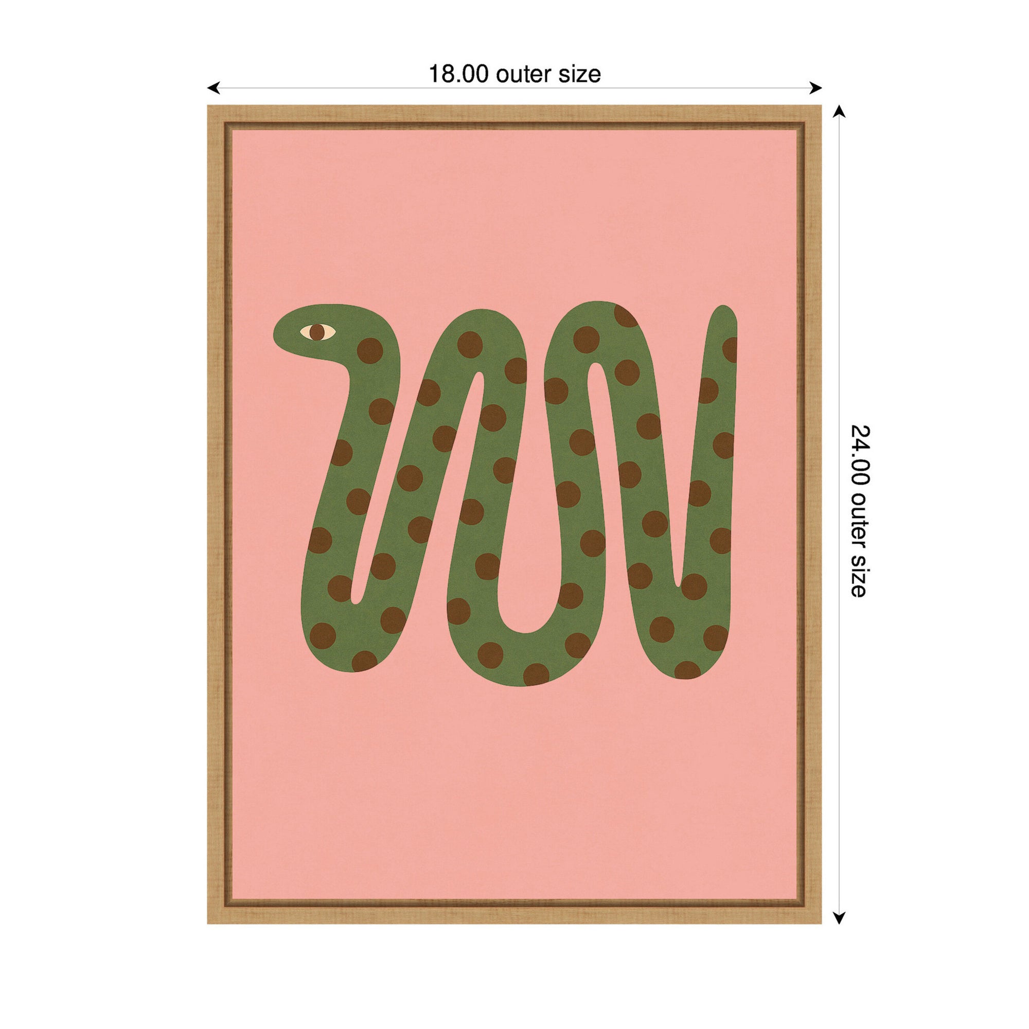 Snake by Laura Moss Framed Canvas Wall Art Print