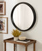 Round Mirror Black 24" Diameter 7