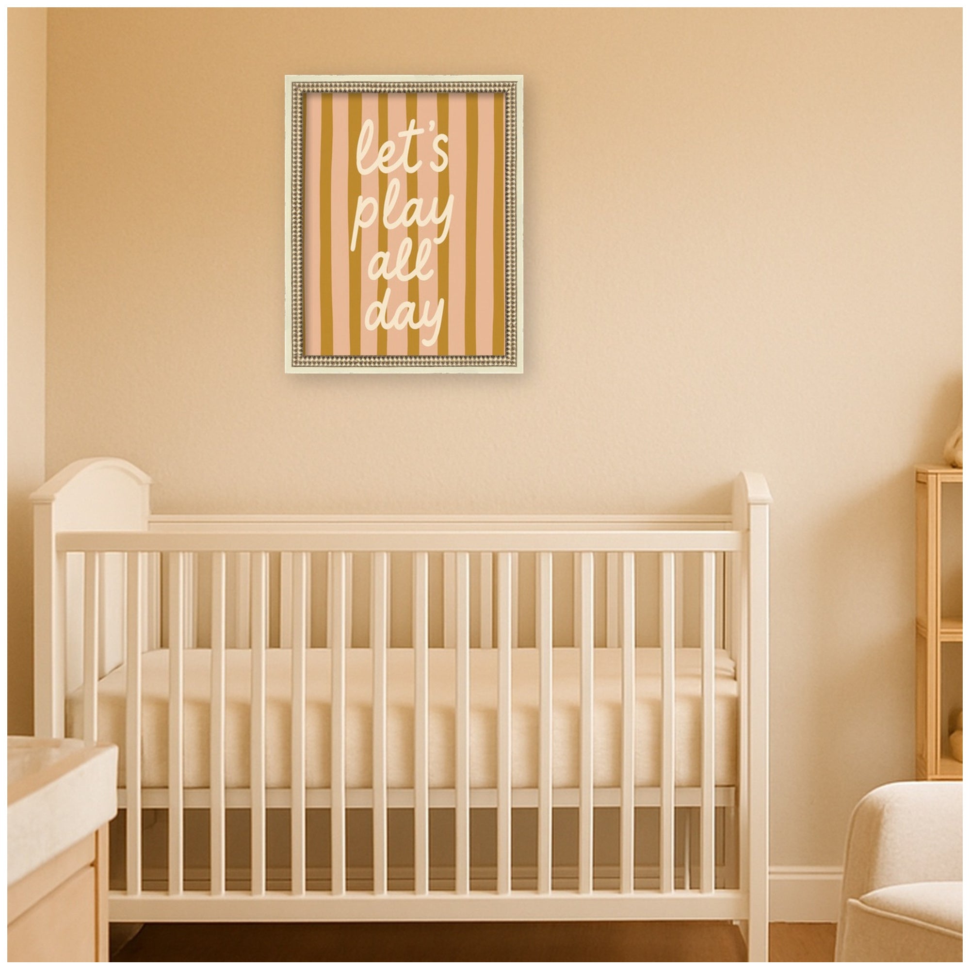 Lets Play All Day by Laura Moss Framed Mounted Canvas Wall Art Print