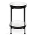 Side Table 15x15x24 Black White 3