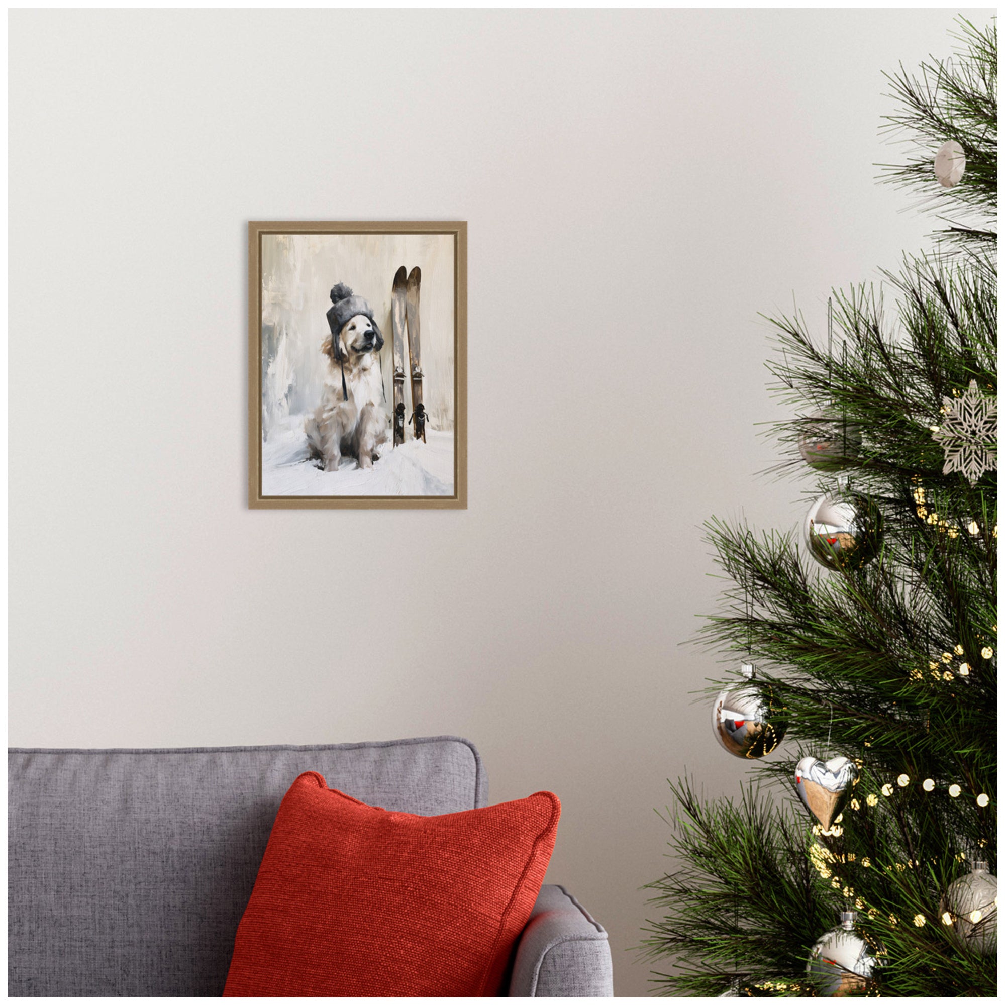 Framed Canvas Sylvie Dark Gold 10x13 5