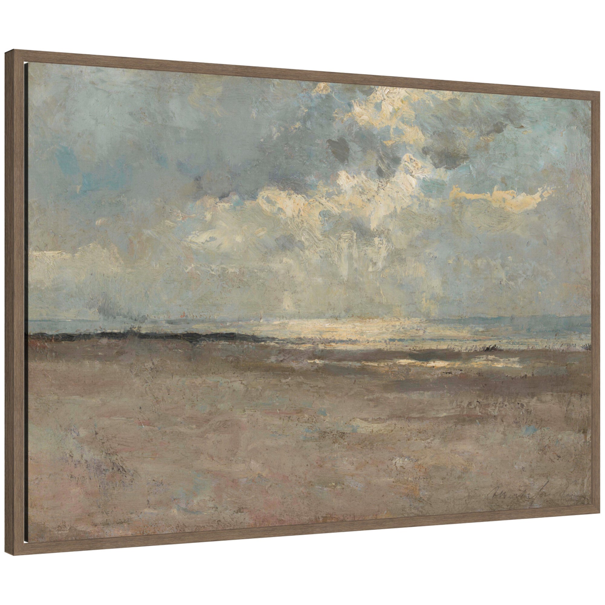 Framed Canvas 33 x 23 Sylvie Walnut 1
