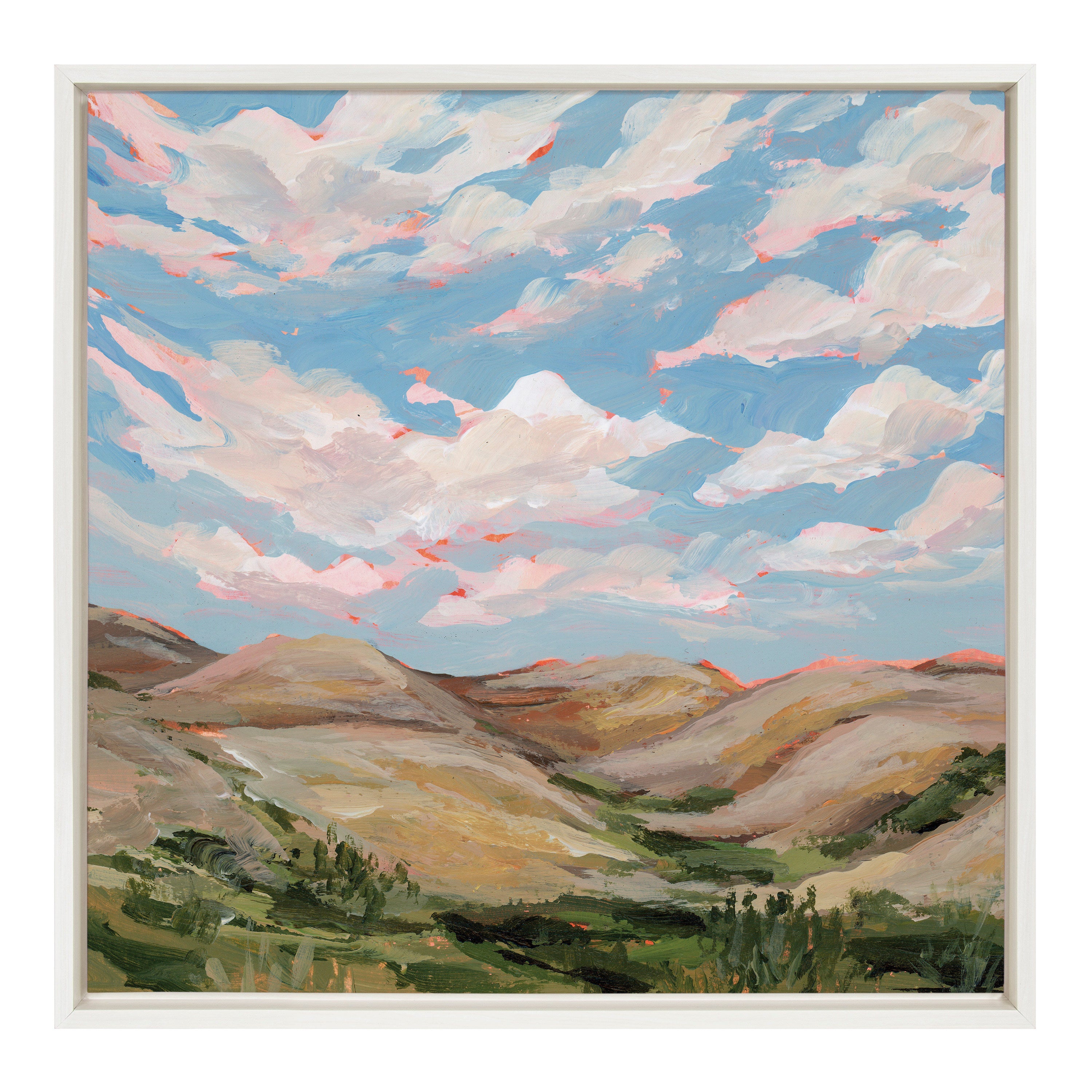 Framed Canvas 22x22 Sylvie White 1
