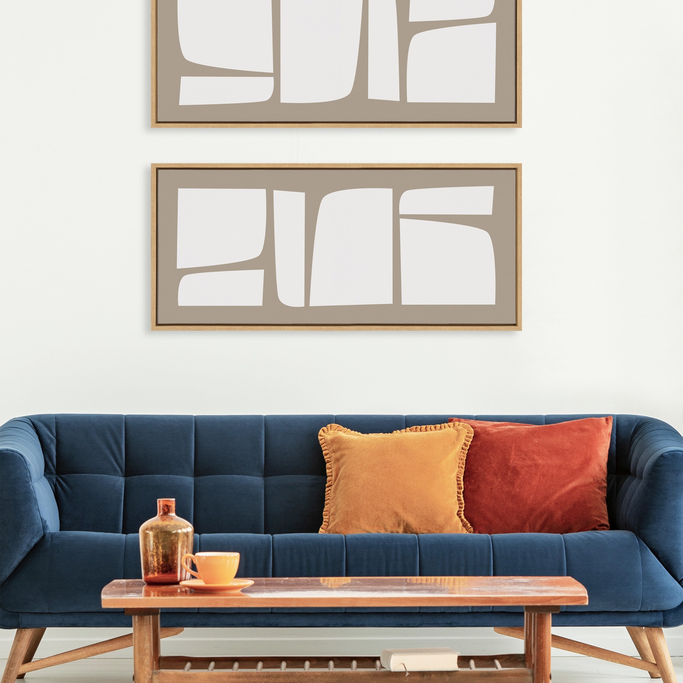 Framed Canvas 18x40 Sylvie Natural 6