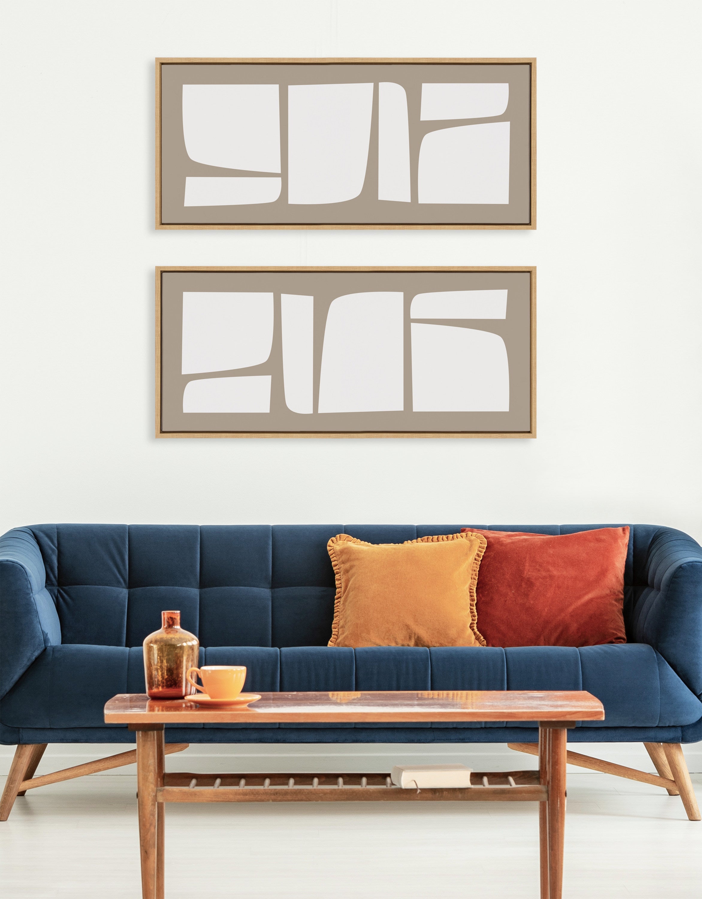 Framed Canvas 18x40 Sylvie Natural 6