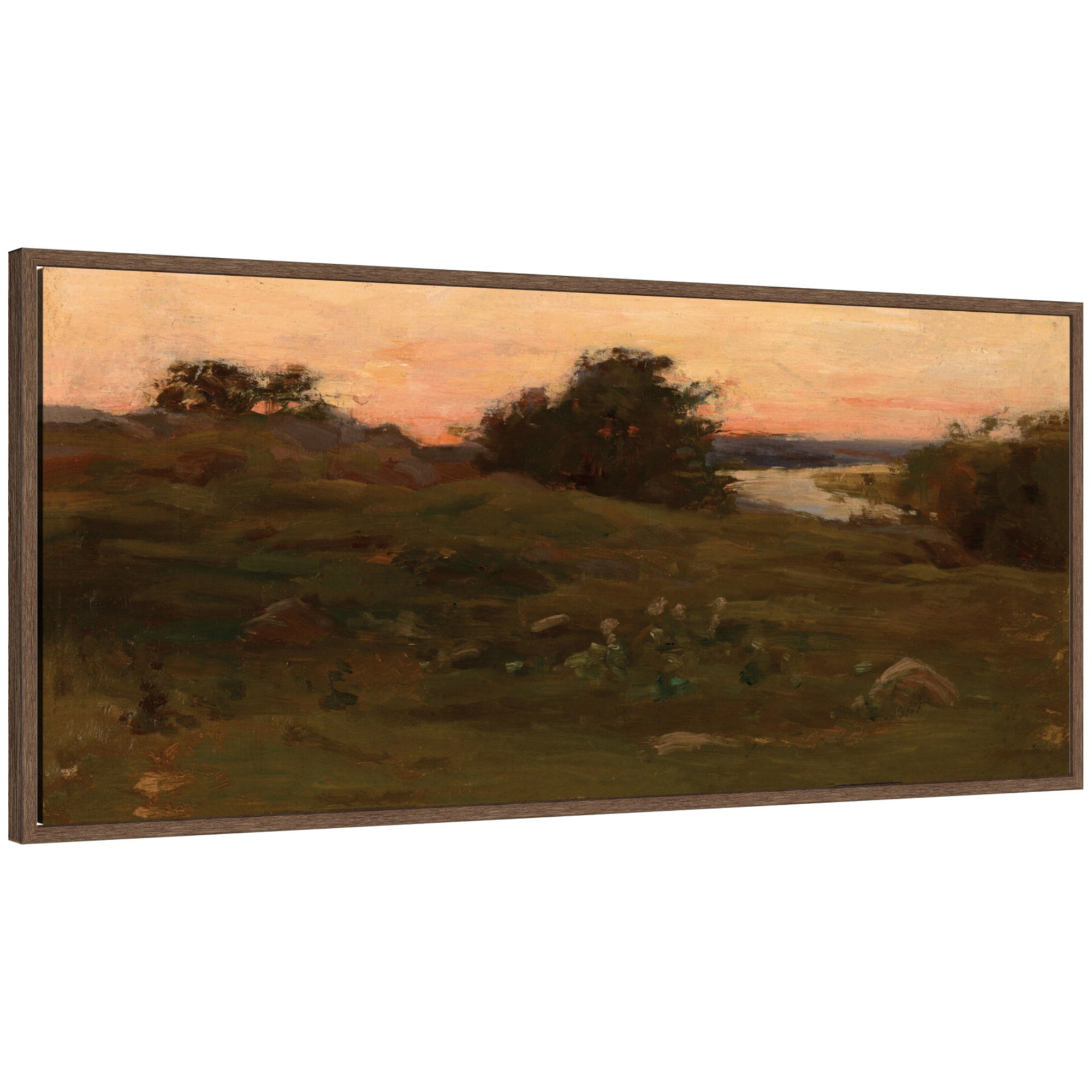 Framed Canvas 40x18 Sylvie Walnut 1
