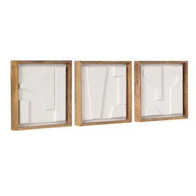 Art Set White Natural 3 Piece 1
