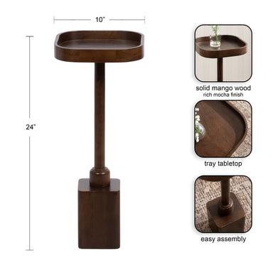 Drink Table Dark Brown 10x10x24 2