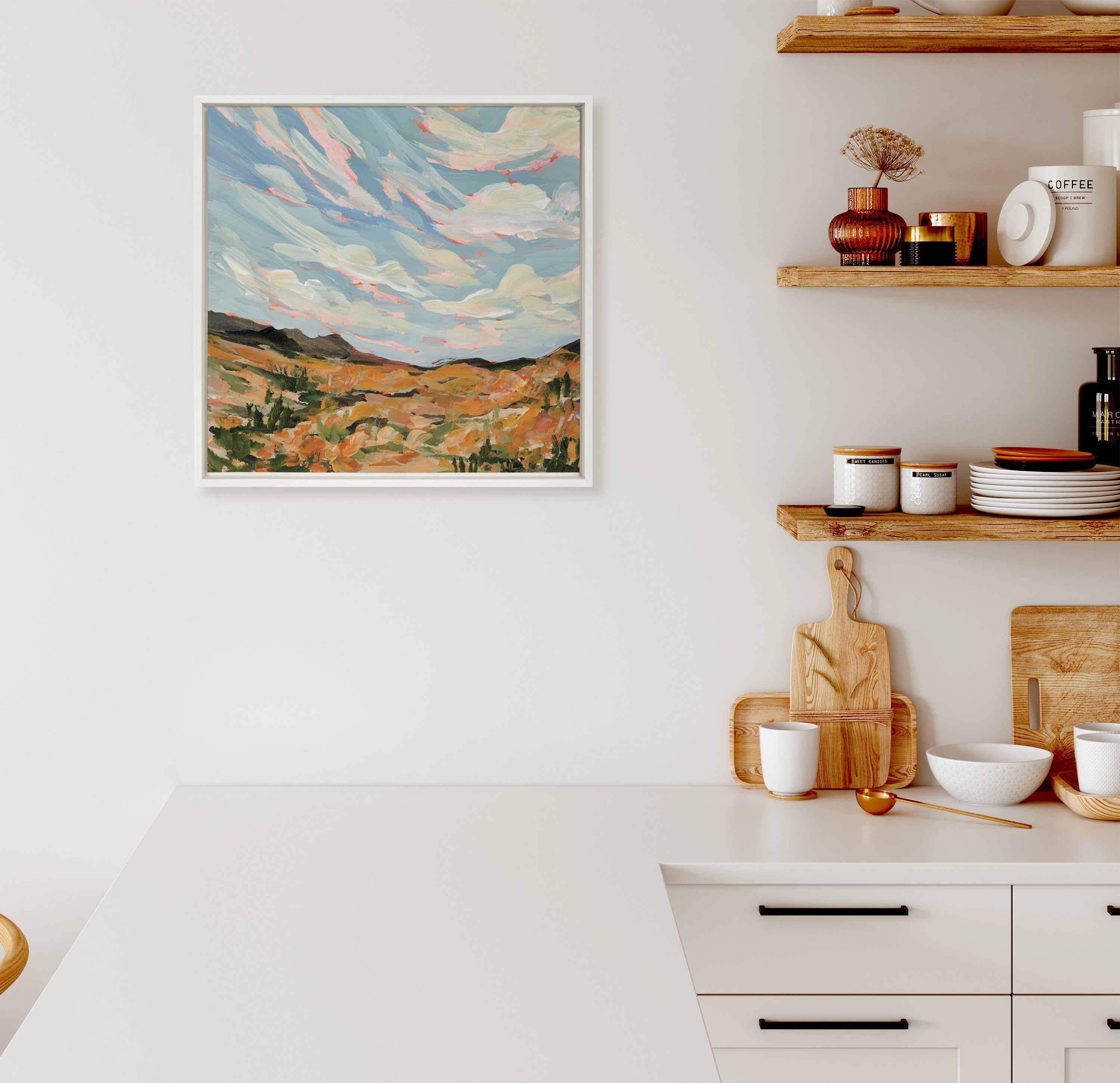Framed Canvas 22x22 Sylvie White 5