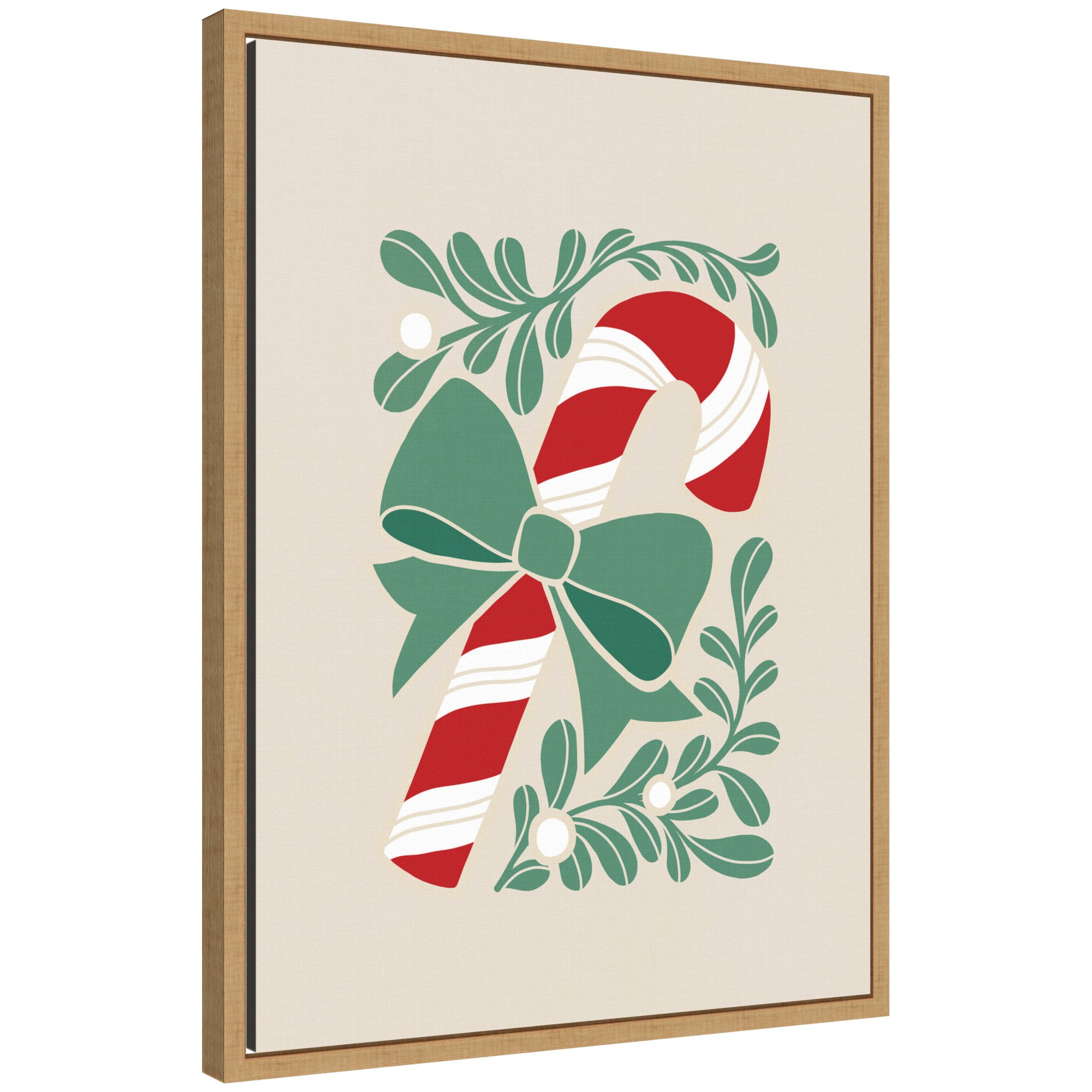Sylvie Framed Canvas Christmas Icons Prima Set Candy Cane by Dominique Vari
