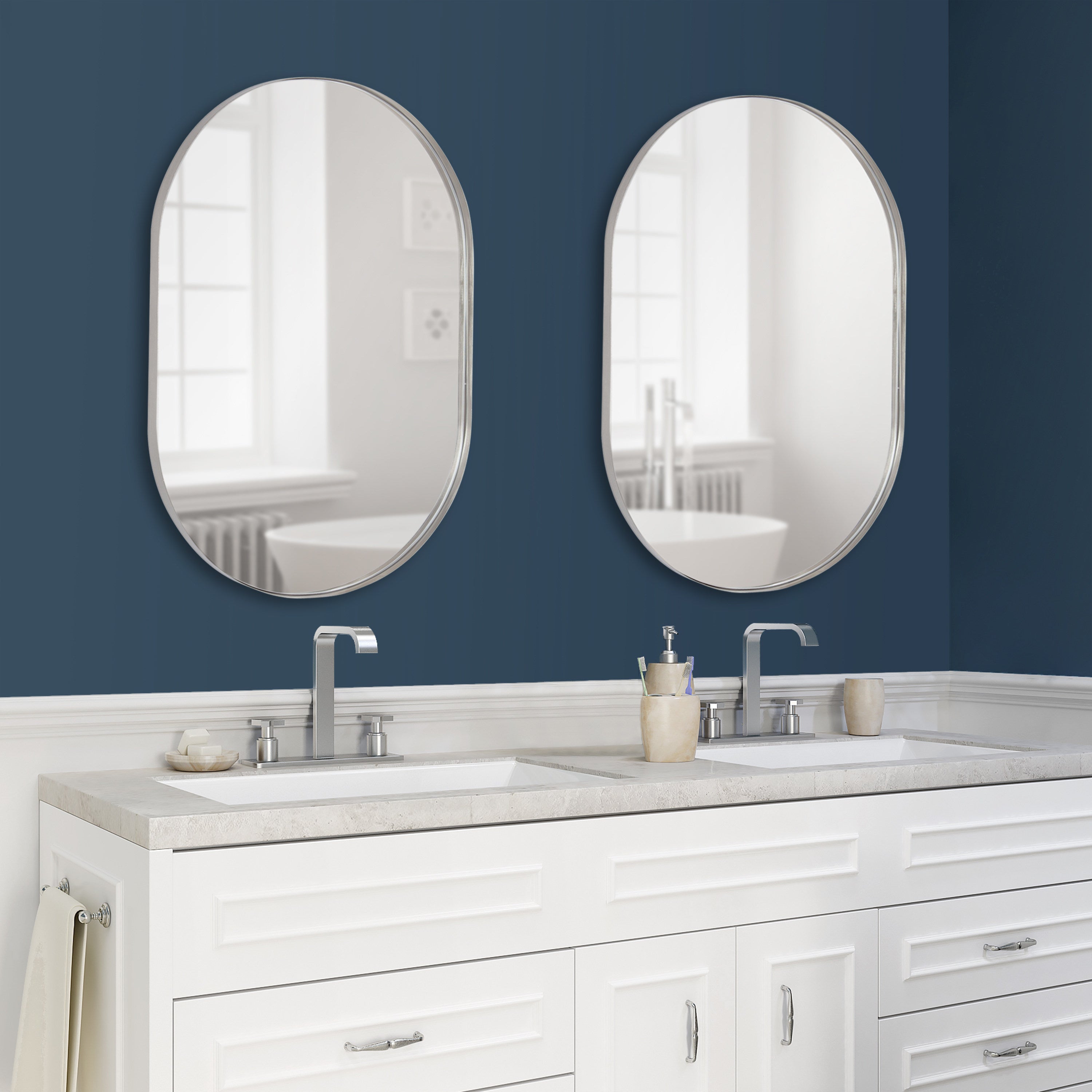 Rollo Capsule Framed Wall Mirror