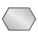 Hexagon Mirror 24x36 Walnut Brown 6