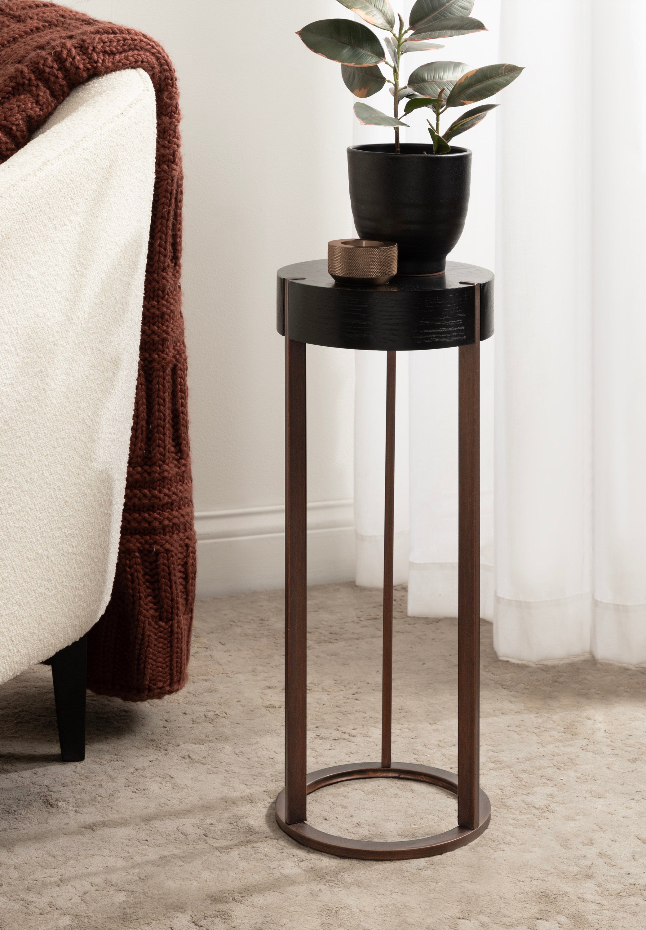 Rovin Drink Table Wood and Metal