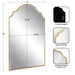 Arch Mirror Gold 24x36 2