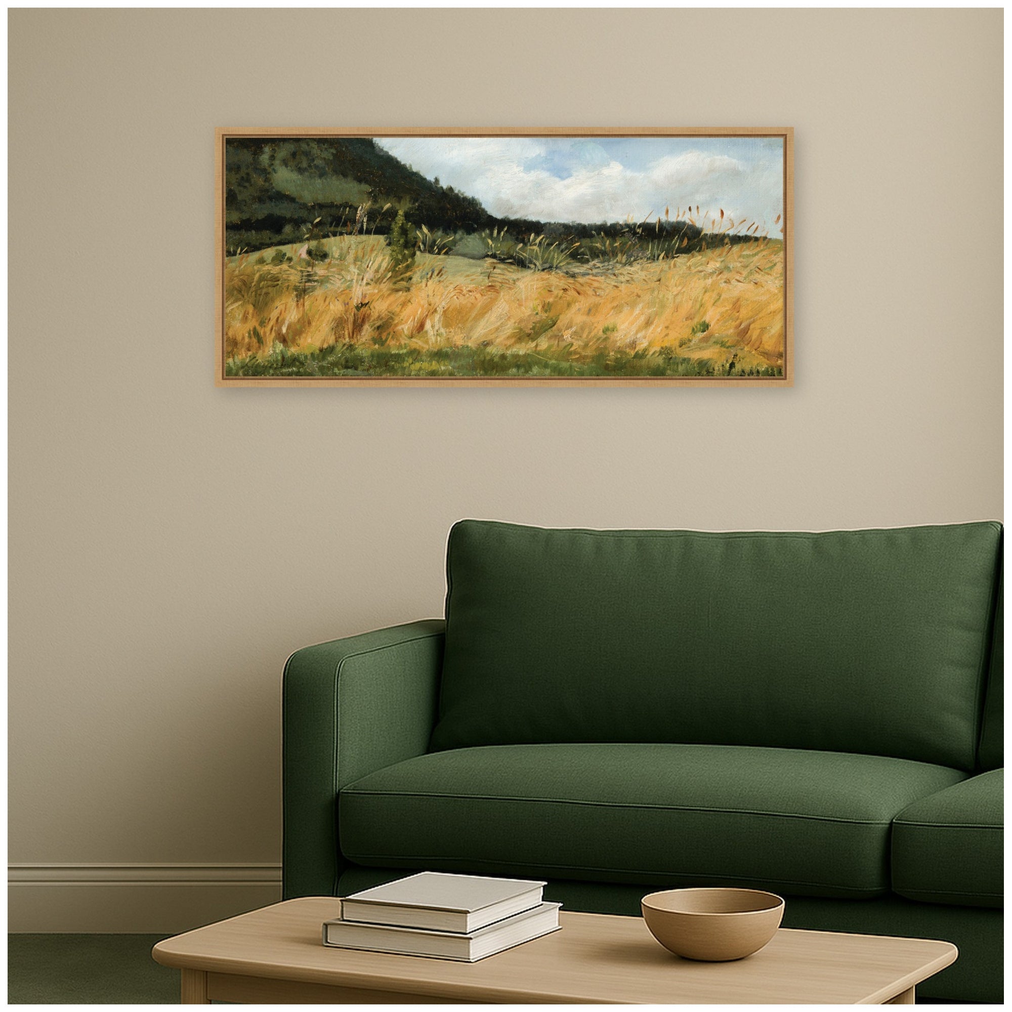 Framed Canvas 40x18 Sylvie Natural 6