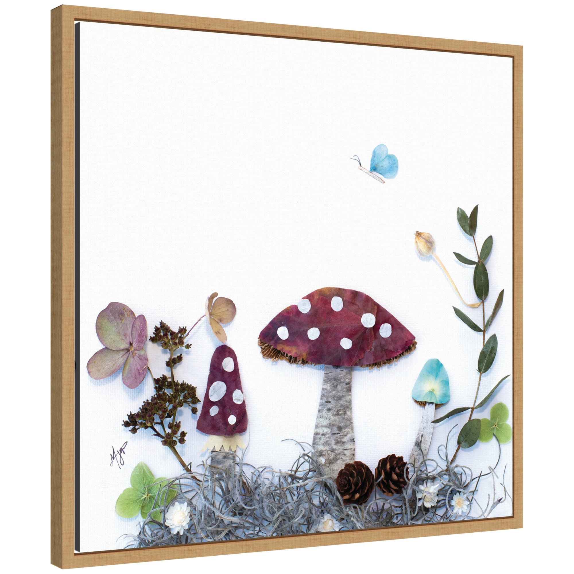 Mushroom No. 1 by Madeline Jeppesen Framed Canvas Wall Art Print