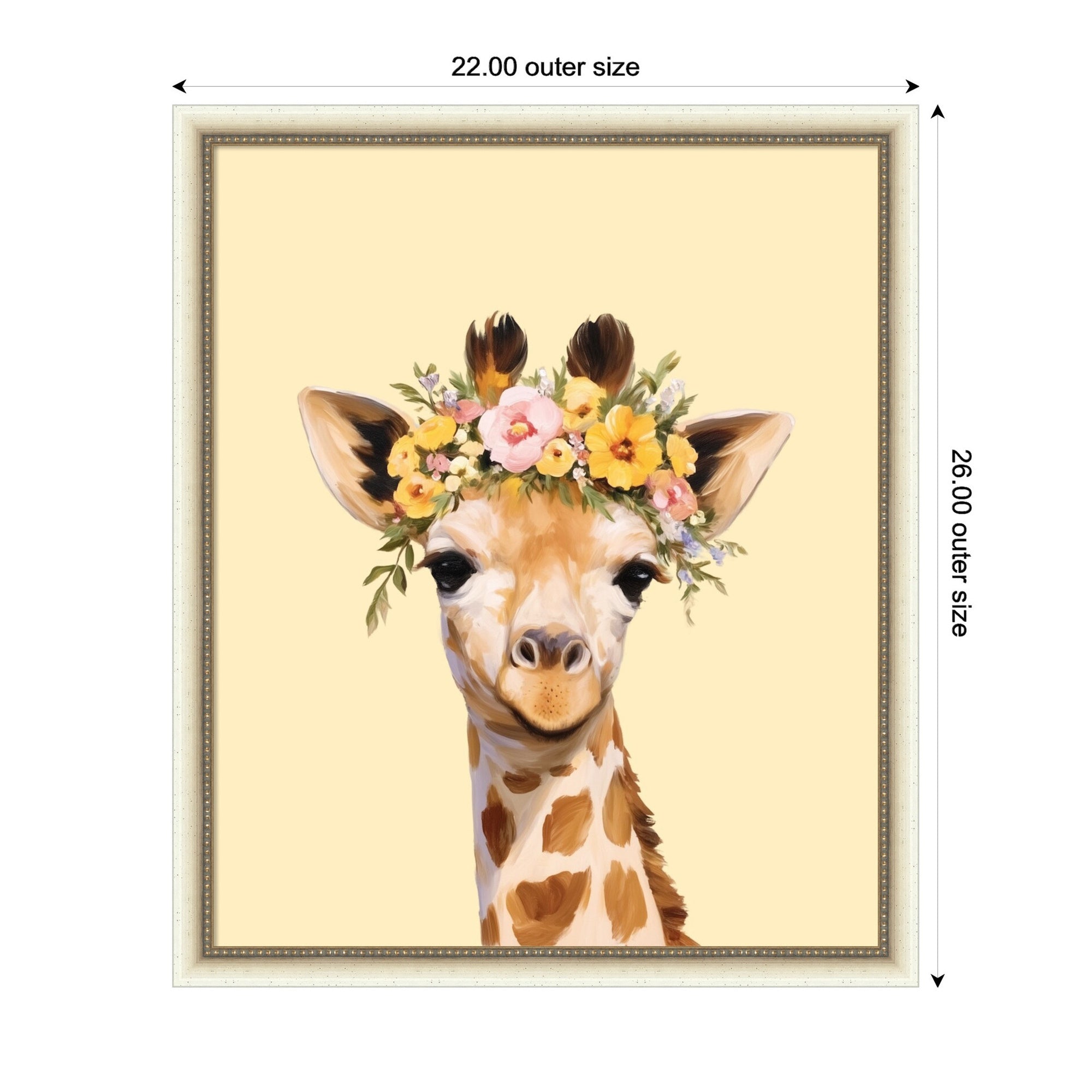 Mounted Canvas 22x26 Belmont Distress White 2