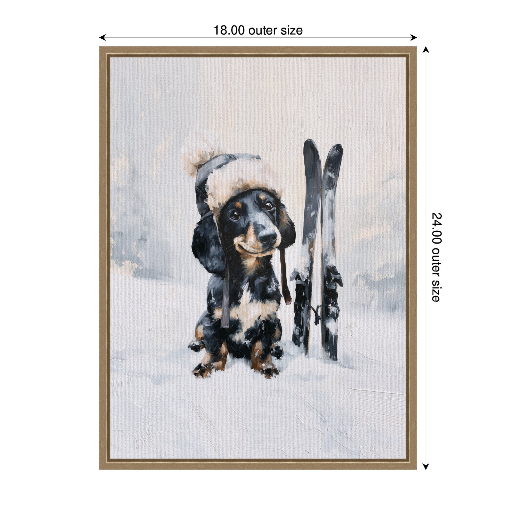 Framed Canvas Sylvie Dark Gold 18x24 2