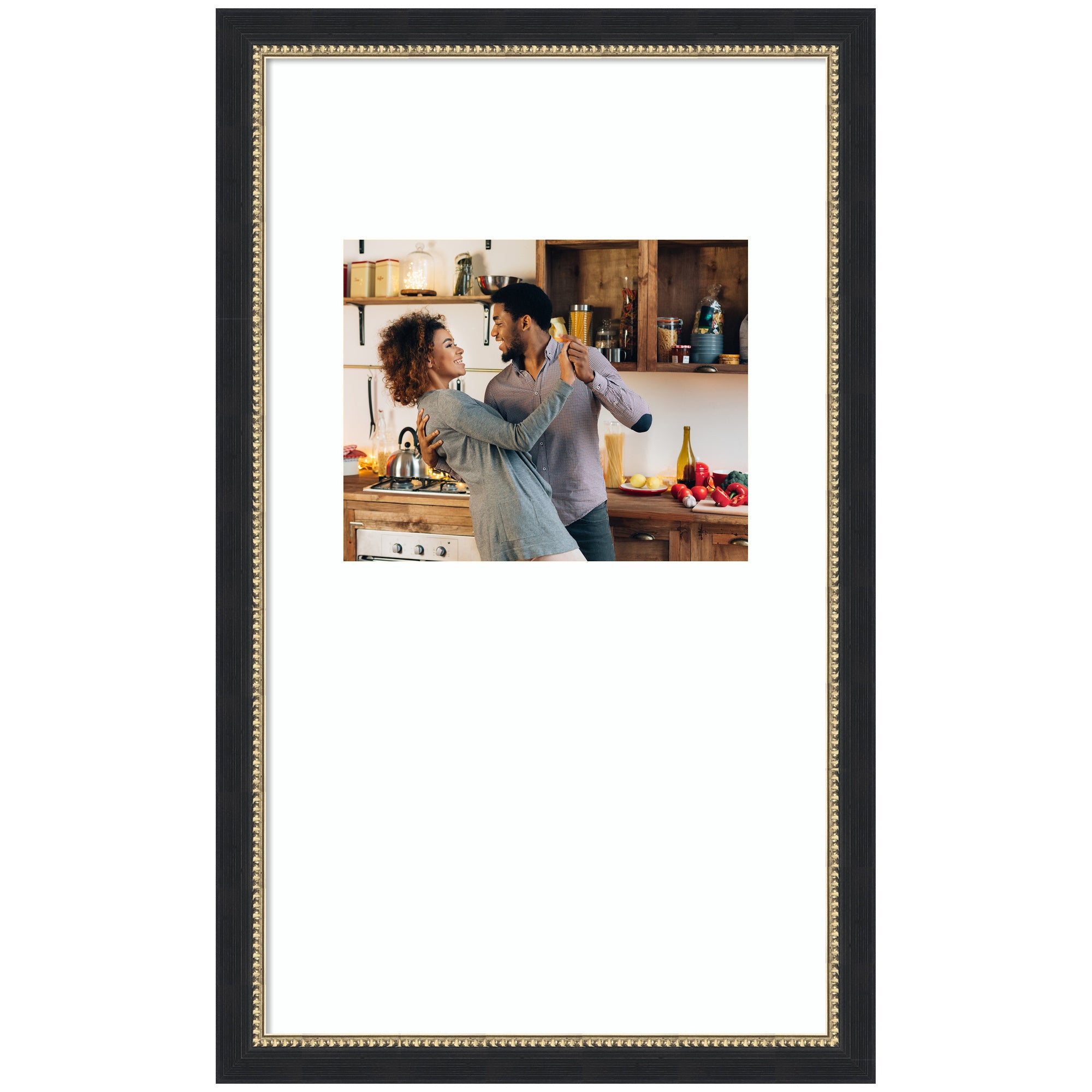 Wall Frame Belmont Black 14x24 matted to 8x10 1