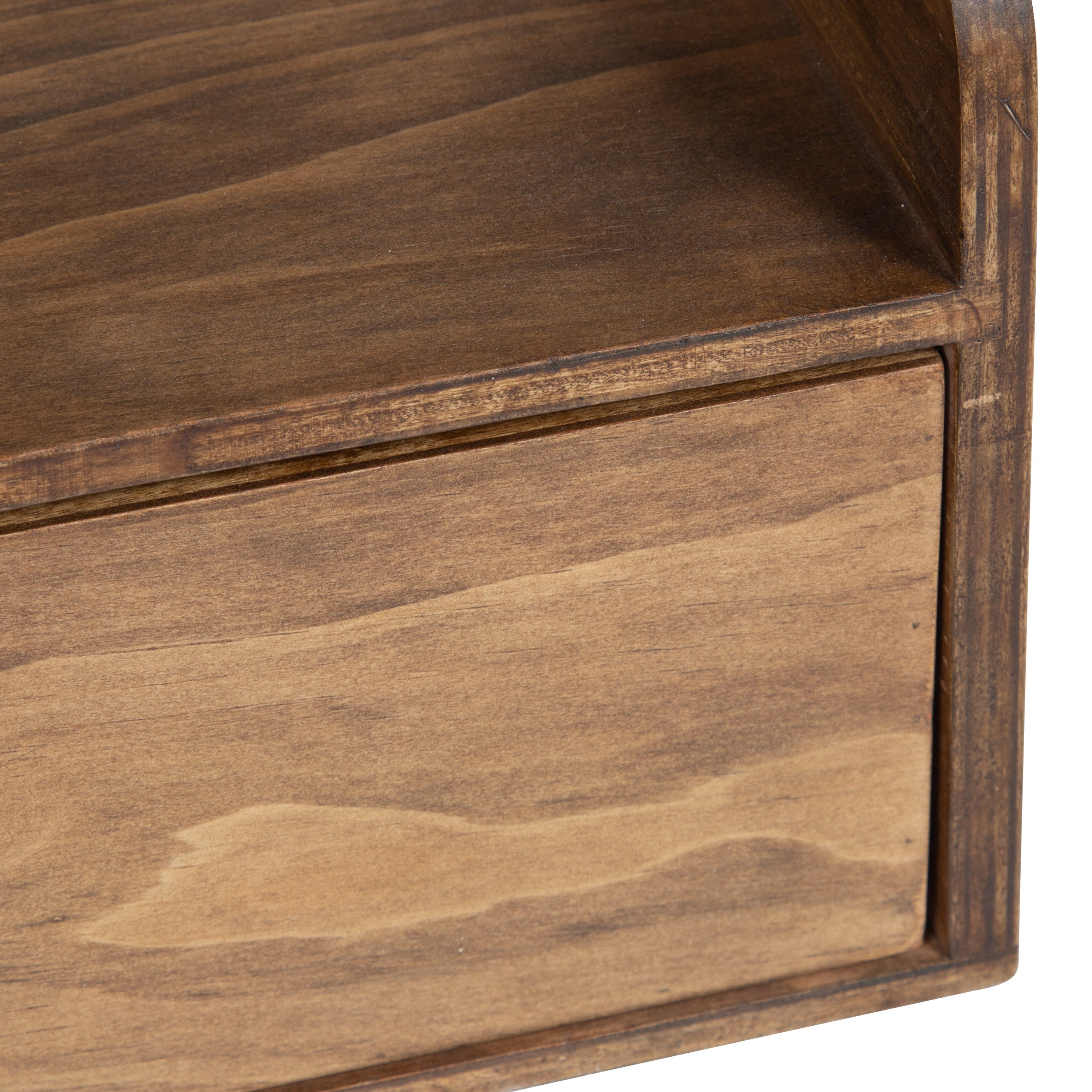 Floating Console Table Rustic Brown 28x12x6.5 5