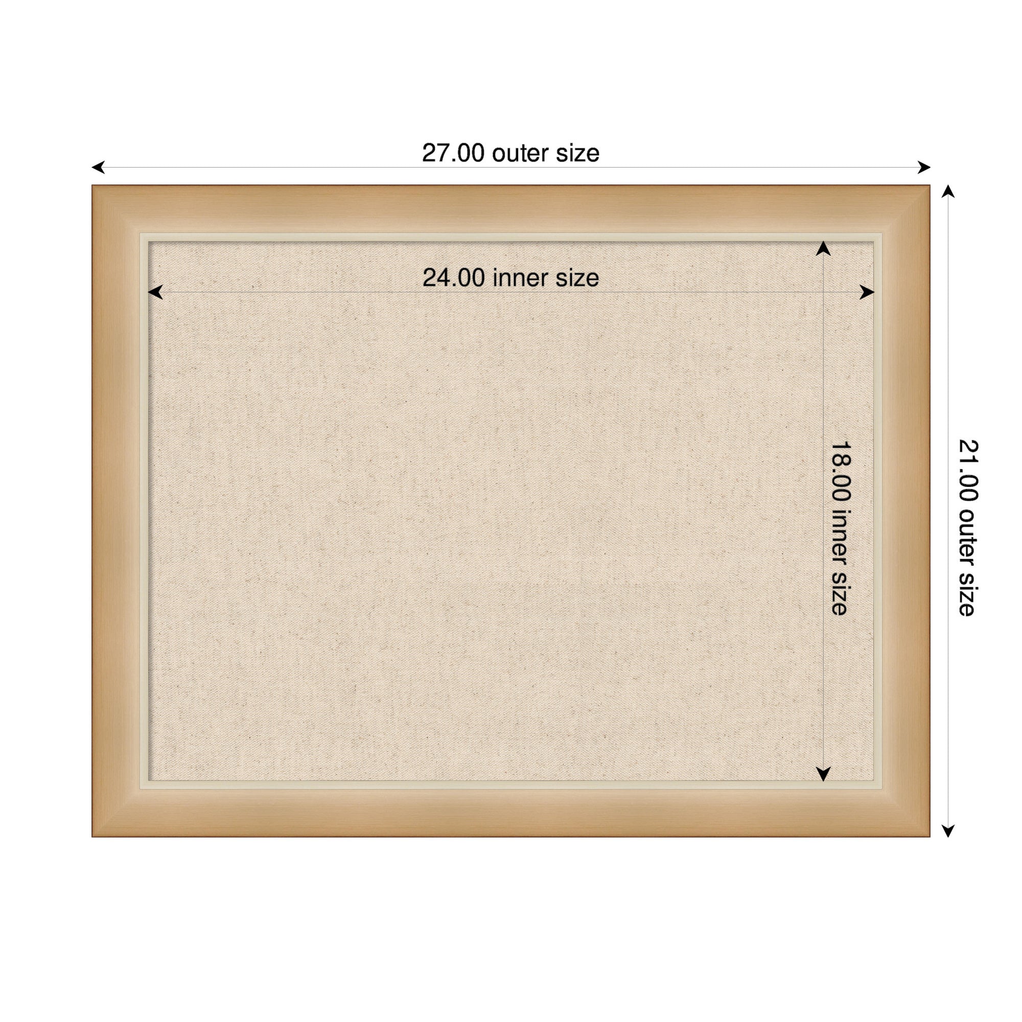 Pinboard 27x21 Eva Ombre Gold Narrow 2