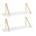 Floating Shelf White Gold 2 Pk-28" 1