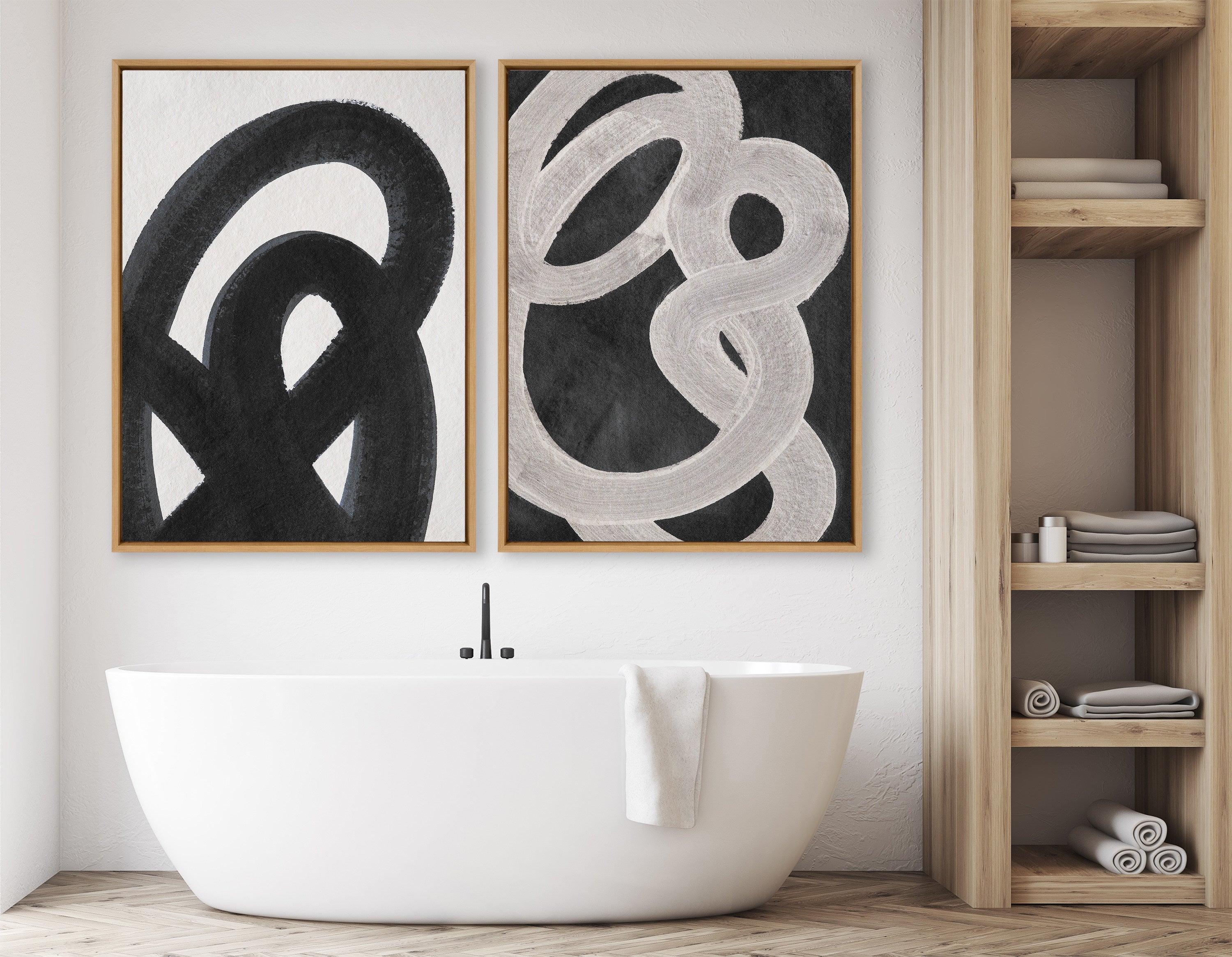Framed Canvas Sylvie Natural 32x42 6
