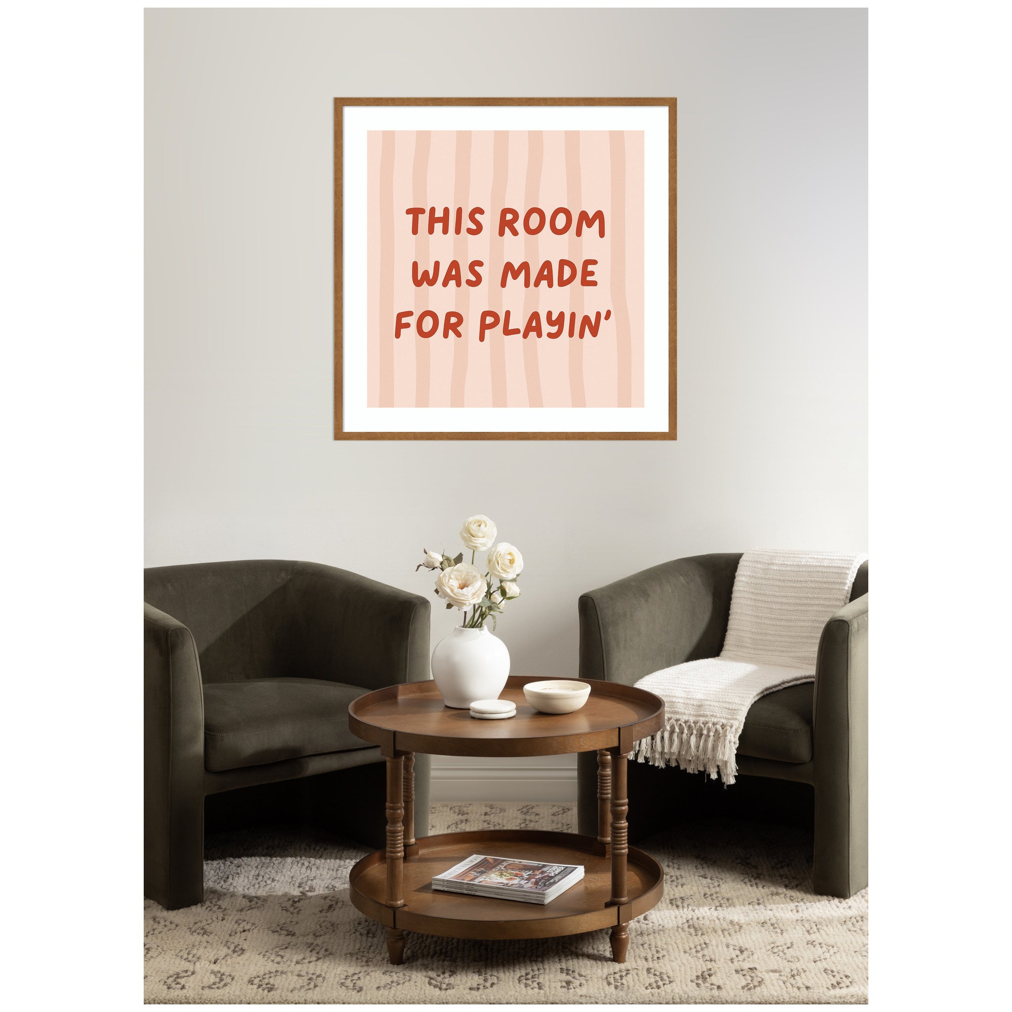 This Room Was Made For Playing Square by Laura Moss Framed Wall Art Print