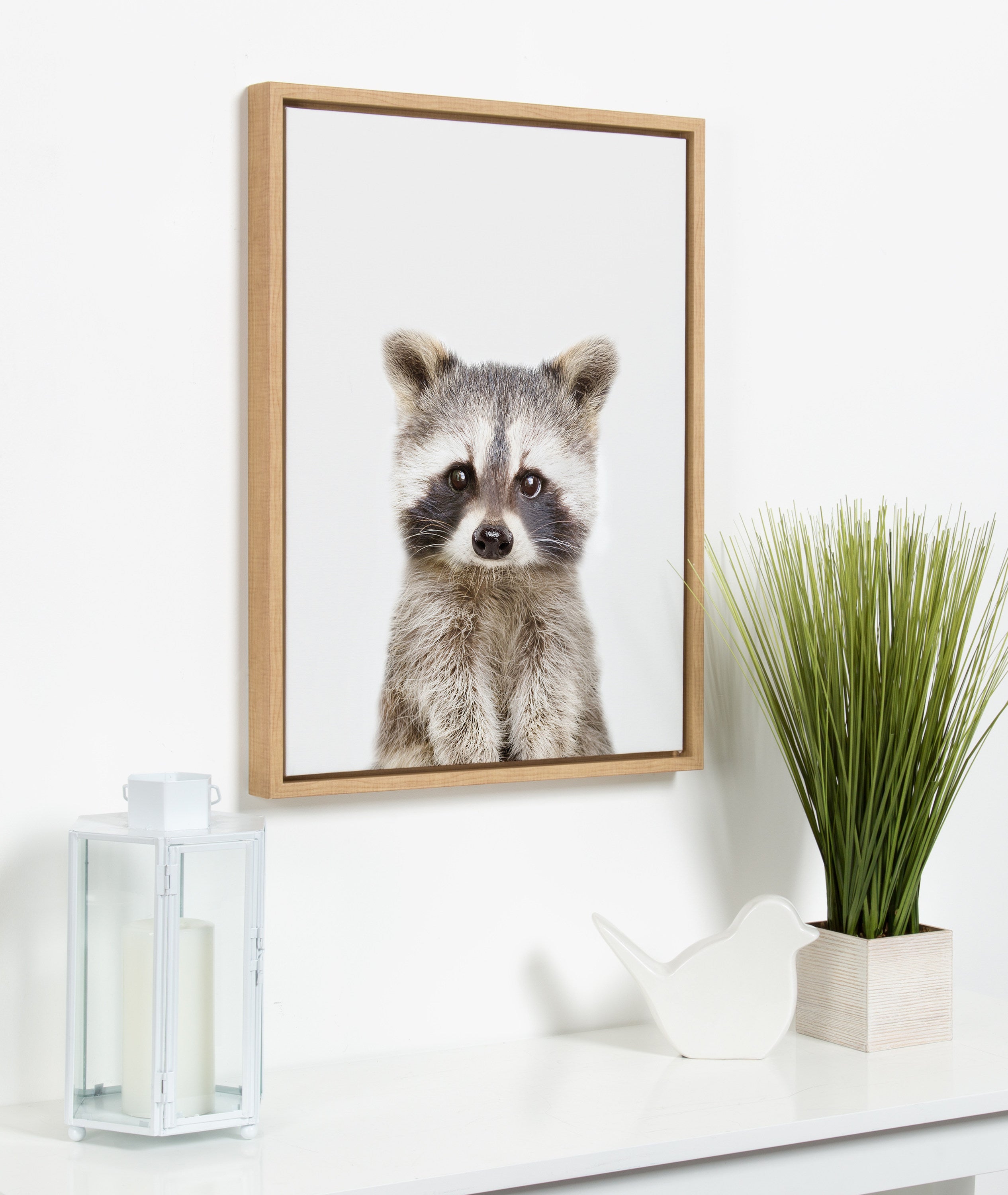 Sylvie Raccoon Framed Canvas by Amy Peterson