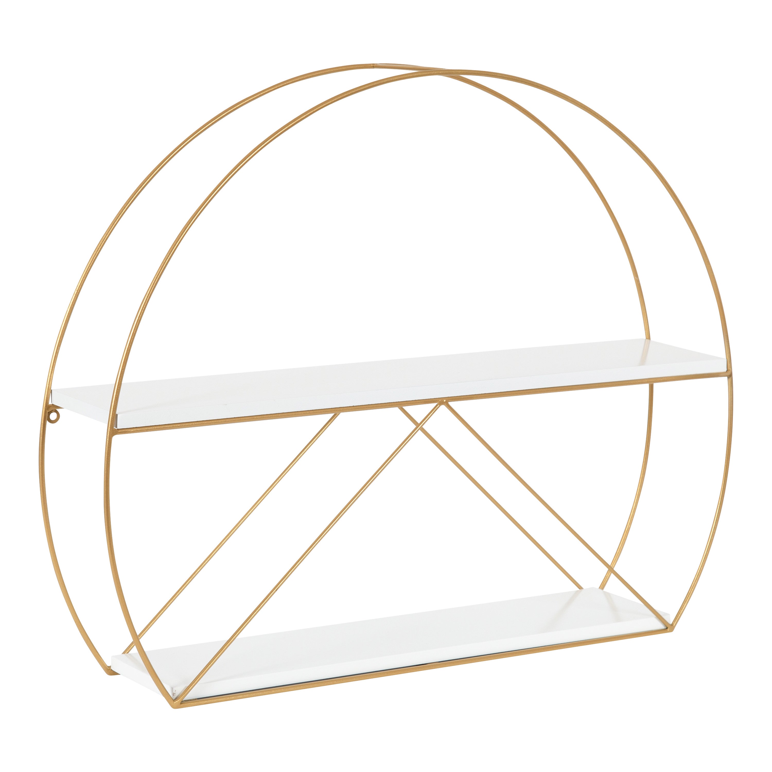 Accent Shelf 26x21 White Gold 1
