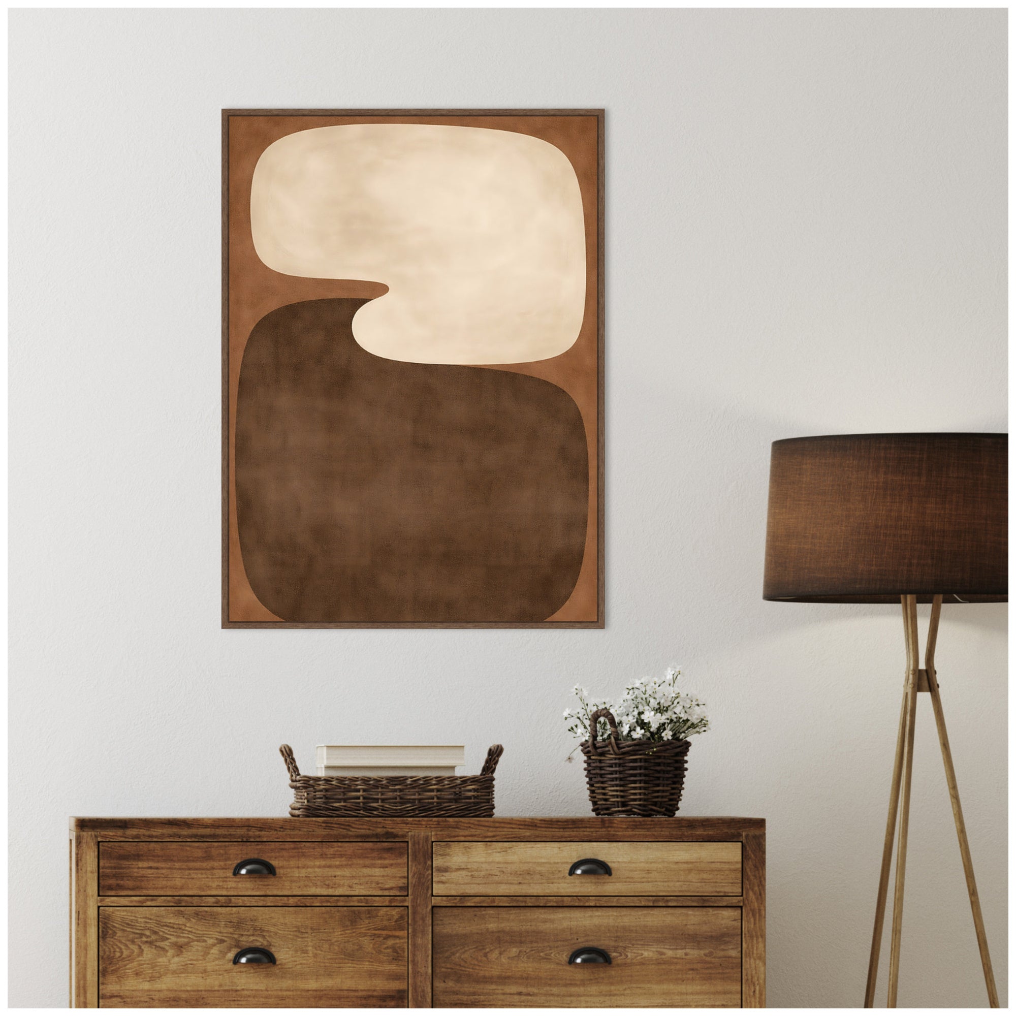Framed Canvas 28x38 Sylvie Walnut 7