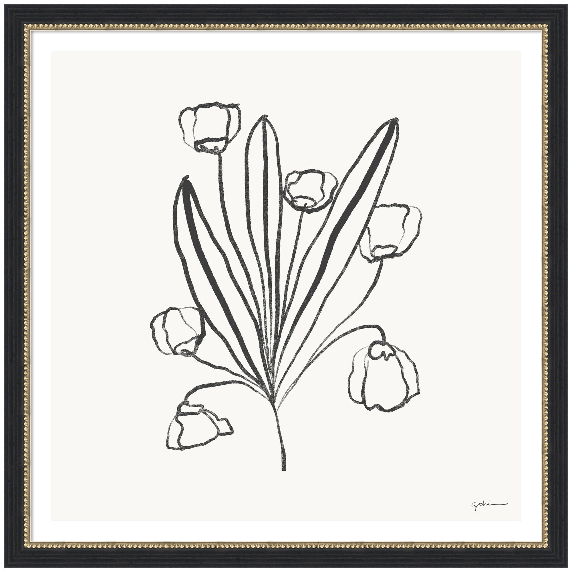 Floral Bouquet by Gabrielly Guedes Framed Wall Art Print