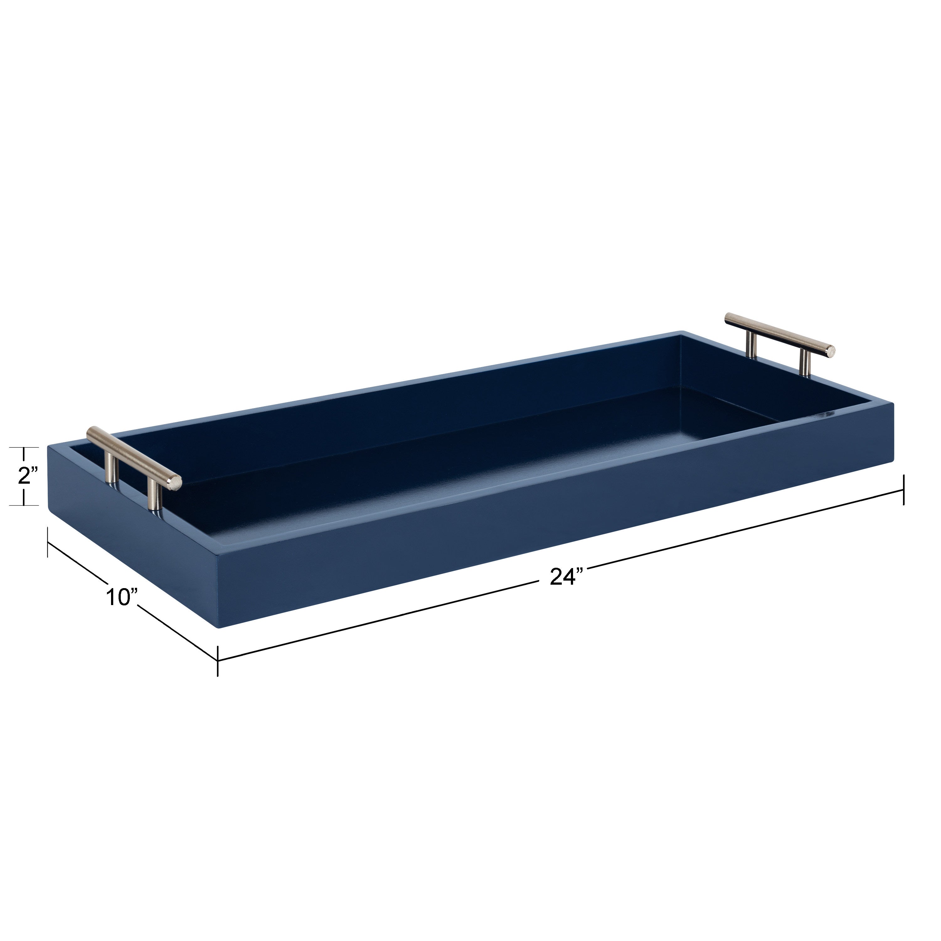 Single Tray Navy Blue Silver 10x24 2