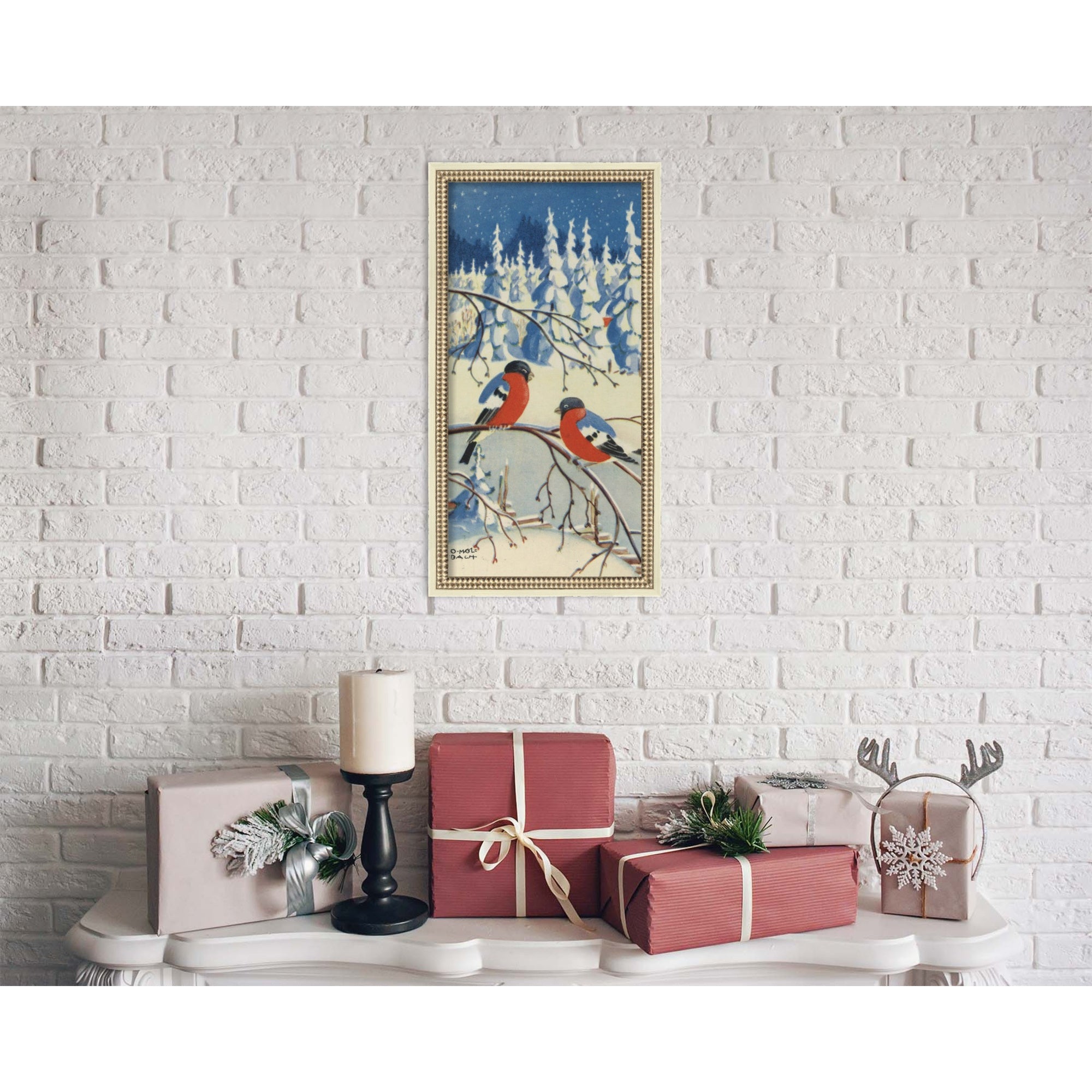 Mounted Canvas Castellan Distressed White 14x26 6