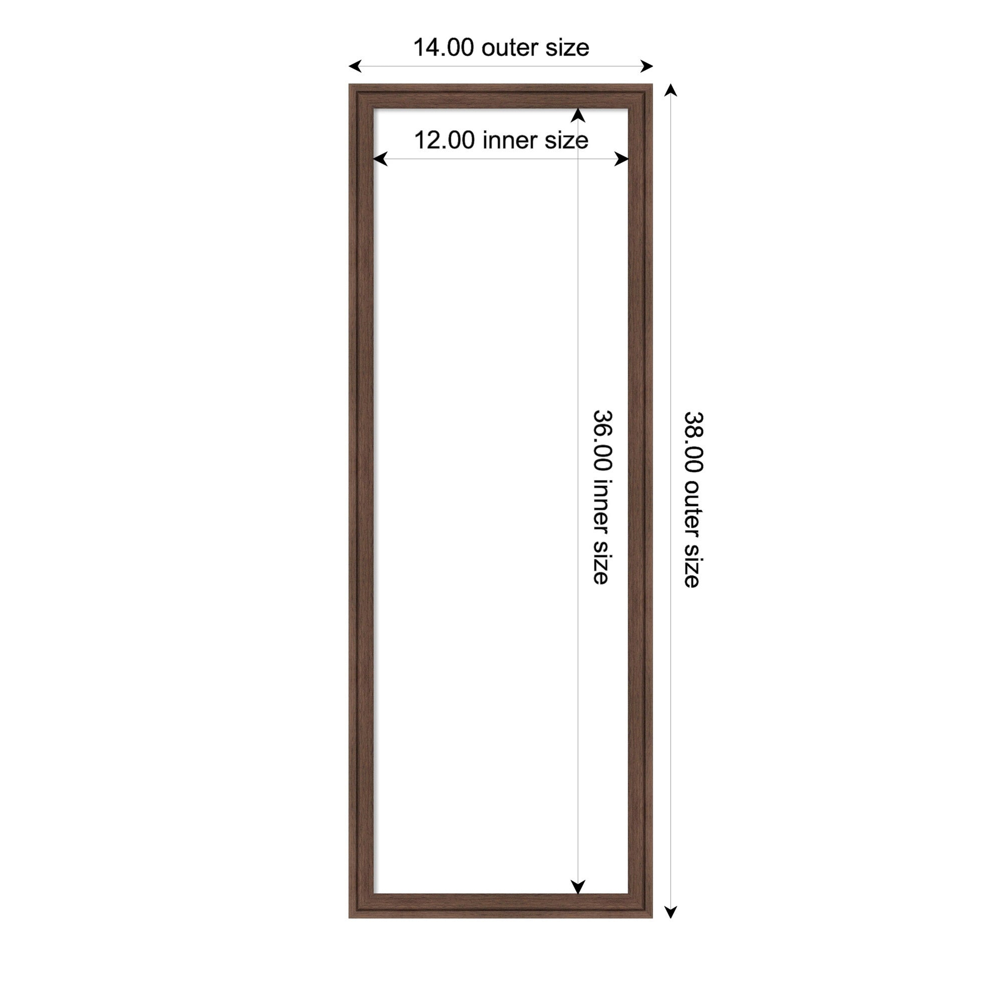 Dry Erase Board Florence Medium Brown 14x38 2