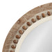 Round Mirror Rustic Brown White 28" Diameter 3