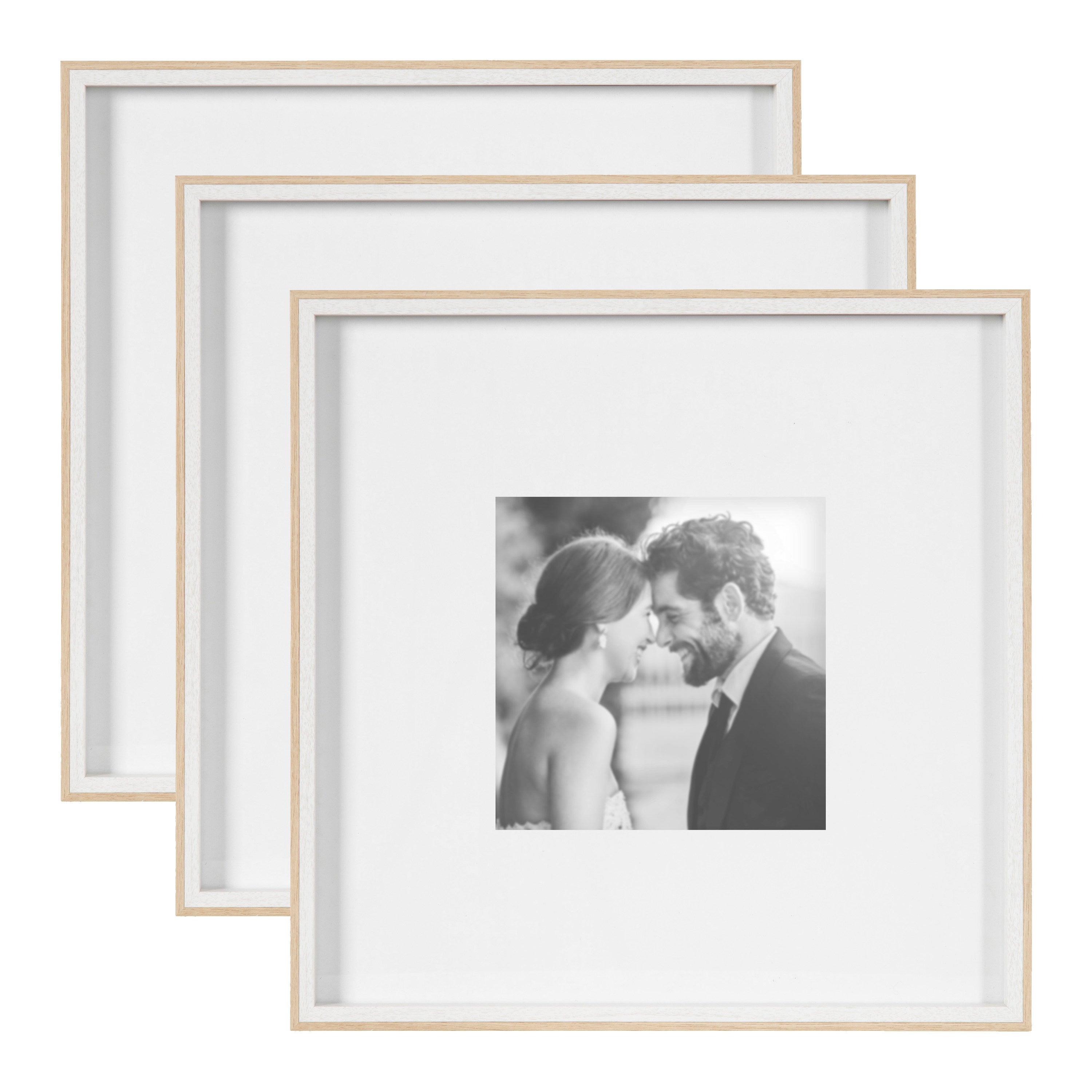 Wall Frame 16x16 matted to 8x8 White Natural 1