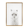 Sylvie Hairy Alpaca Framed Canvas by Simon Te of Tai Prints