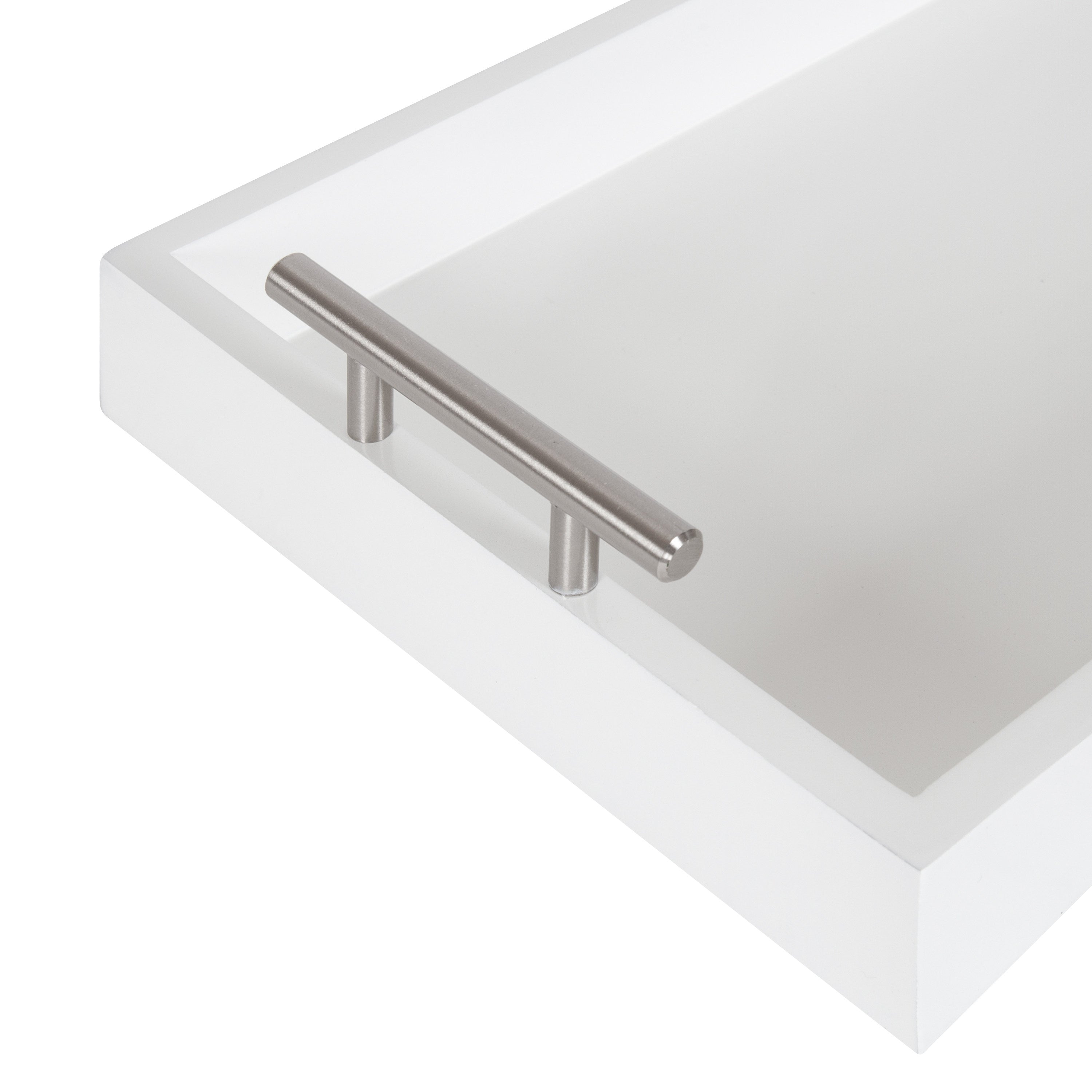 Single Tray White Silver 10x24 4