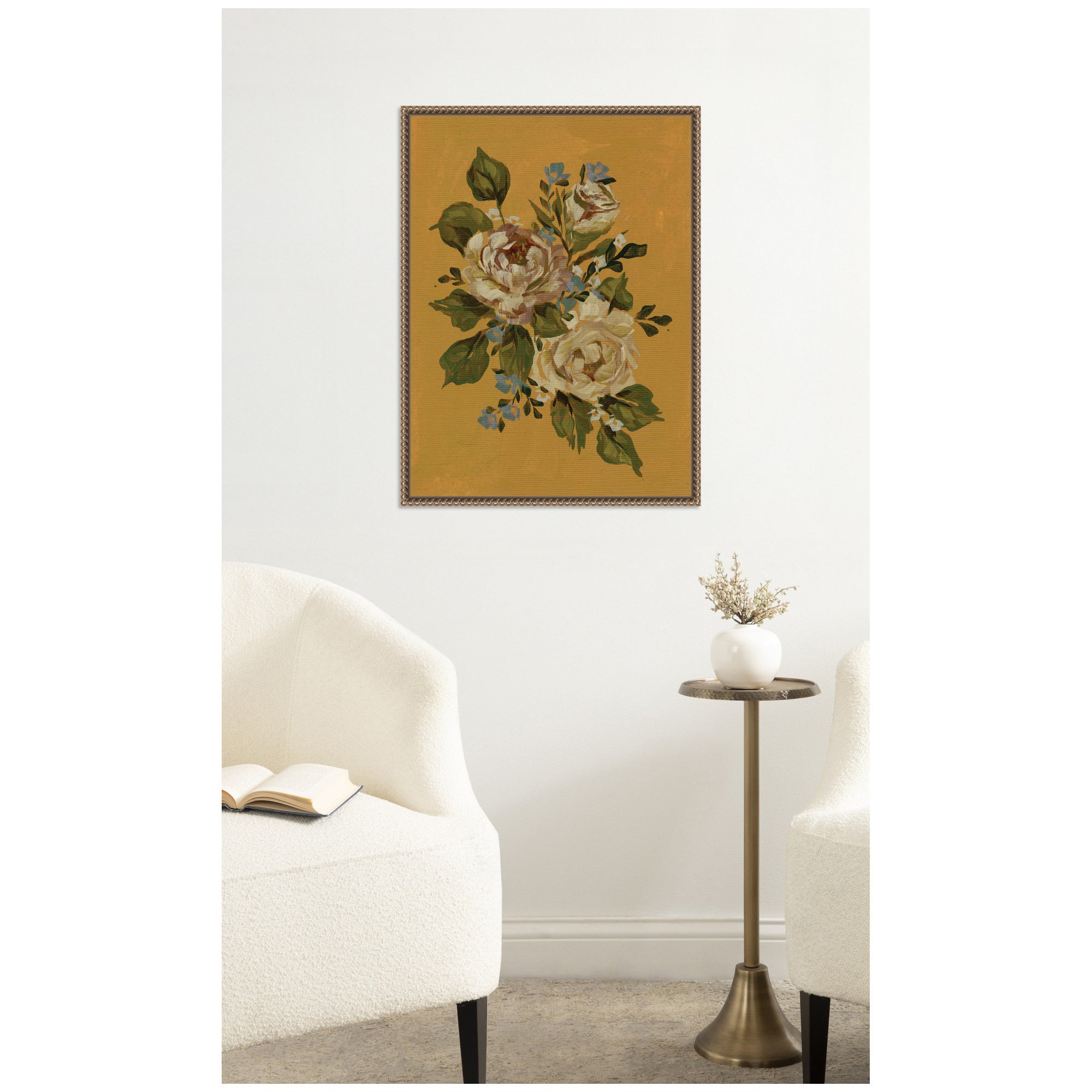 Framed Canvas 18x24 Sylvie Beaded Dark Gold 7