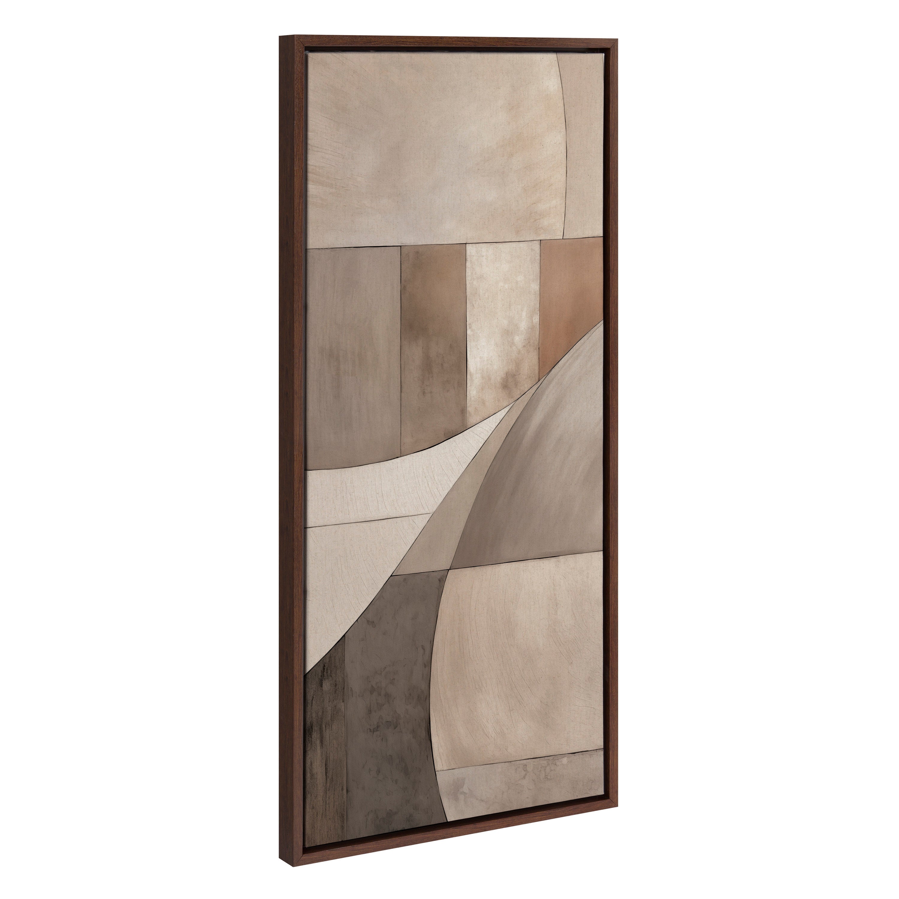 Framed Canvas 18x40 Sylvie Walnut 1