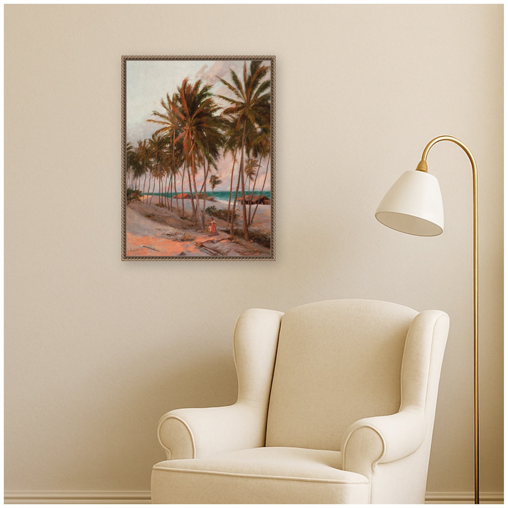Framed Canvas 18x24 Sylvie Beaded Dark Gold 7