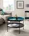 Coffee Table 26" Diameter Teal Black 6