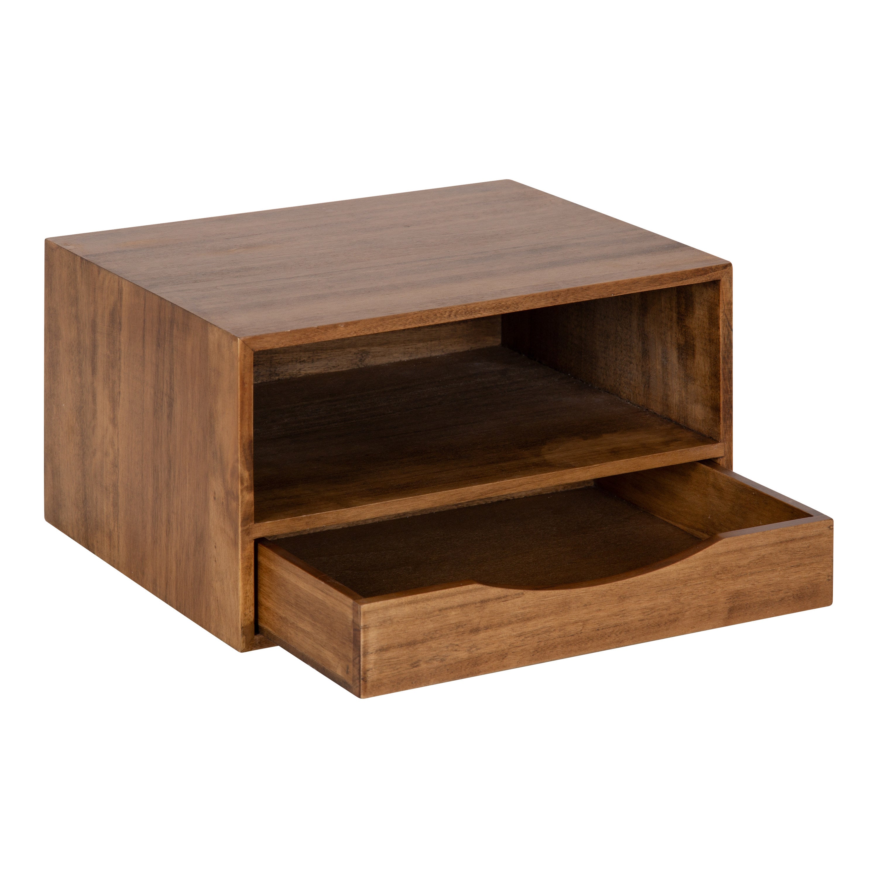 Floating Side Table Rustic Brown 12.5x10x7 4