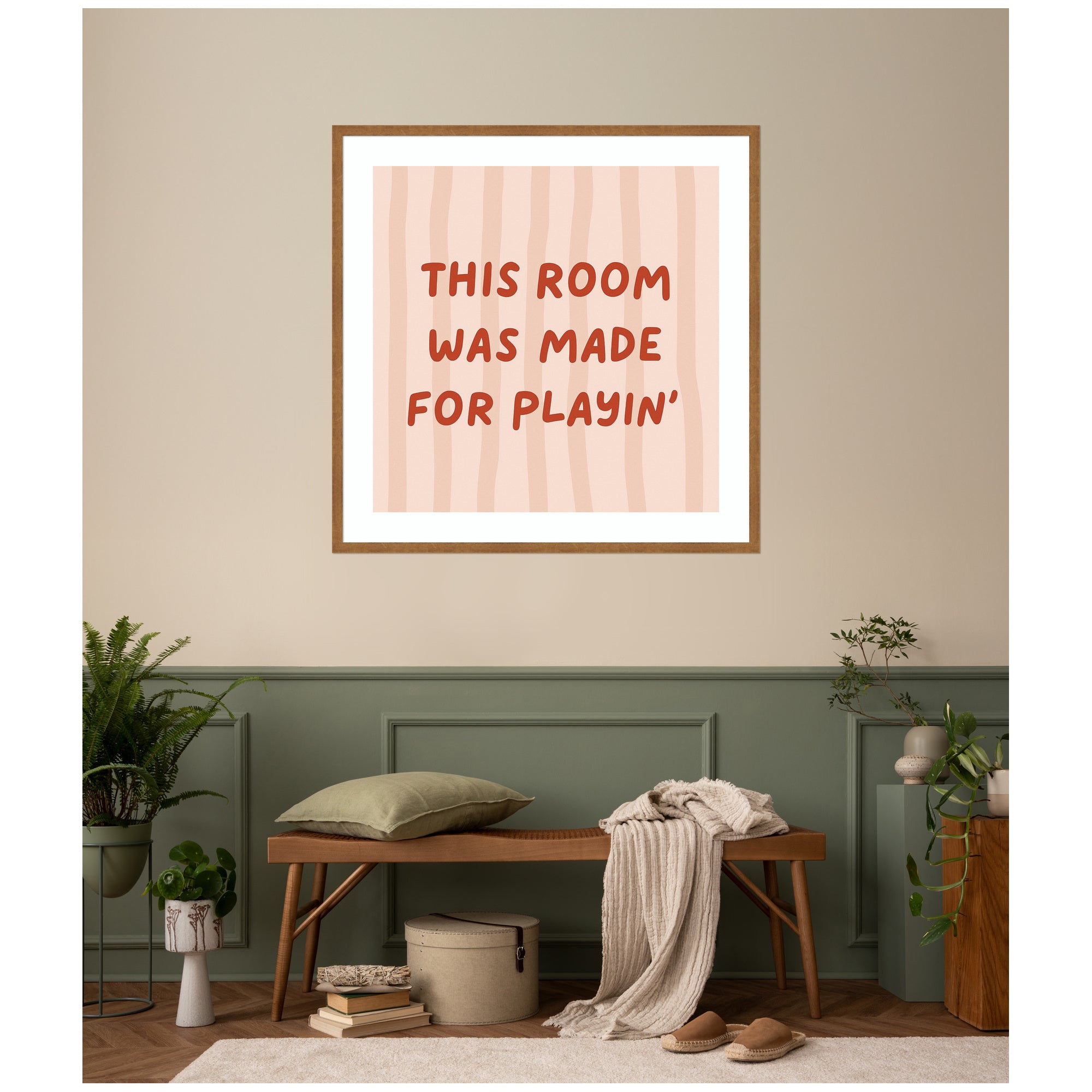 This Room Was Made For Playing Square by Laura Moss Framed Wall Art Print