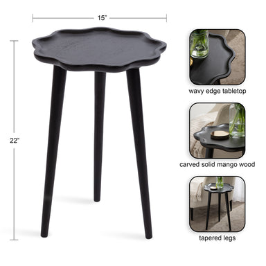 Side Table Black 15x15x22 2