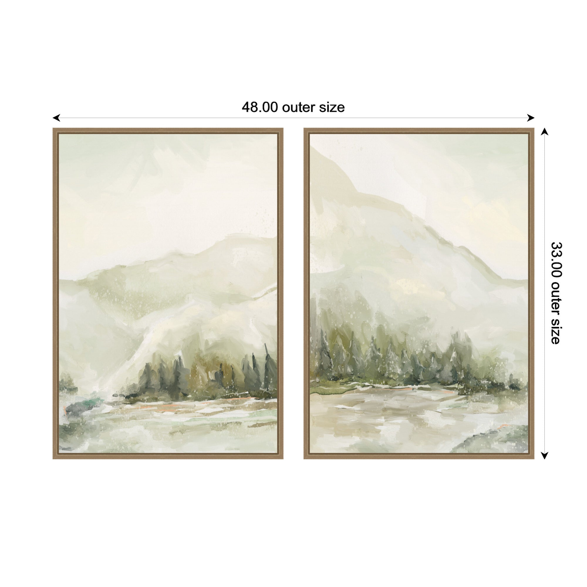 Art Set Sylvie Dark Gold 2 Piece Set 23x33 2