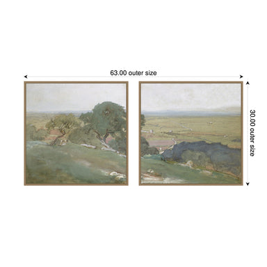 Art Set 2 Piece Set 30x30 Sylvie Dark Gold 2